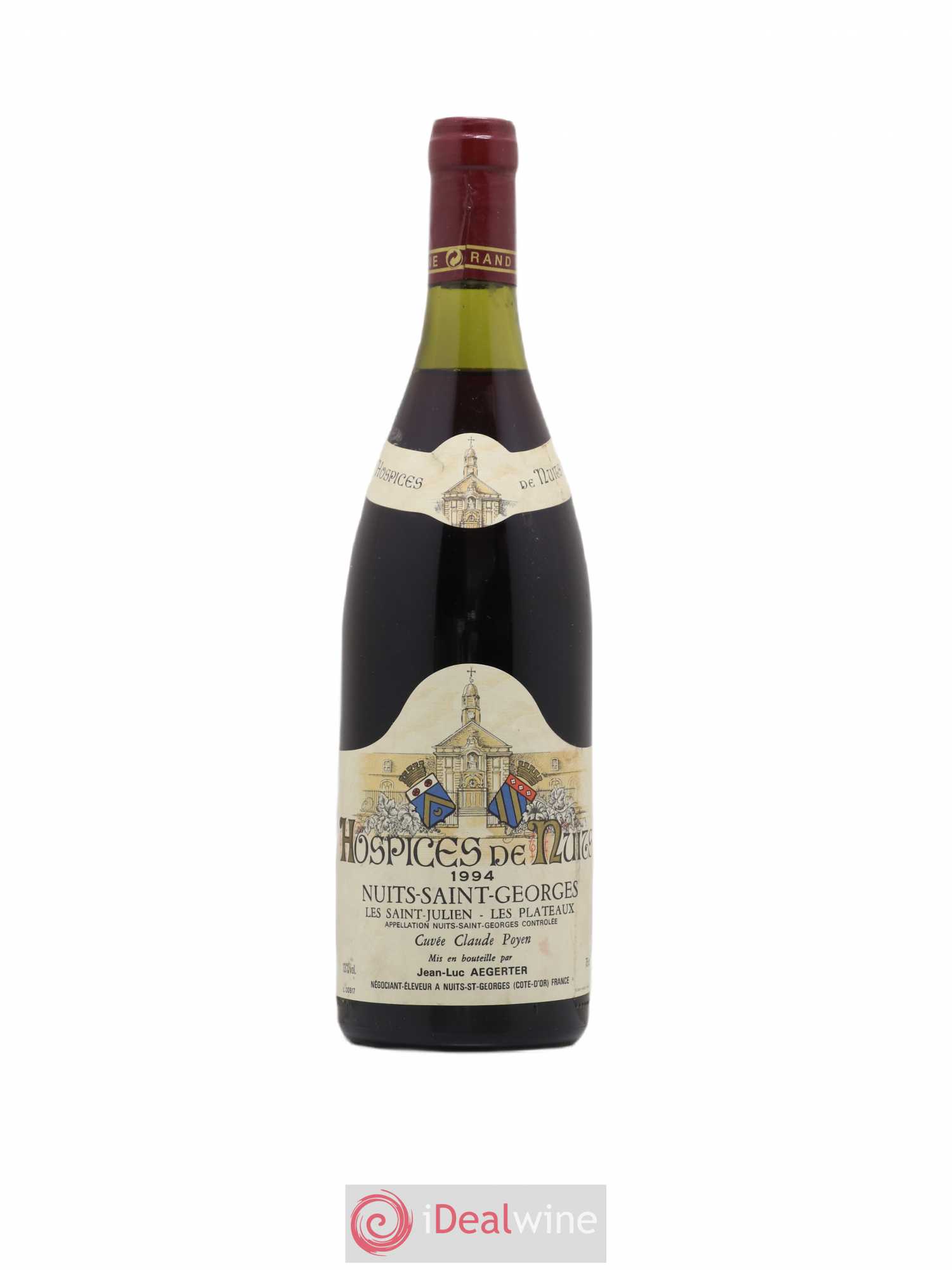 Nuits-Saint-Georges Hospices de Nuits Les Saints Julien Les Plateaux Jean Luc Aegerter Cuvée Claude Poyen 1994 - Posten von 1 Flasche - 0
