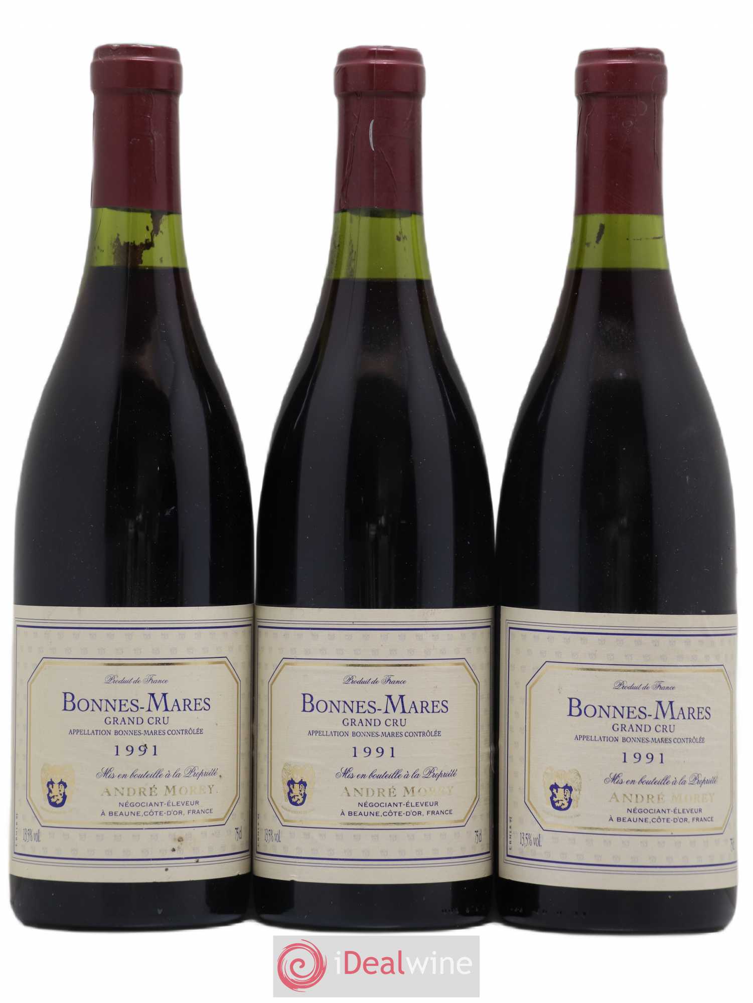 Bonnes-Mares Grand Cru Andres Morey 1991 - Lot de 3 bouteilles - 0