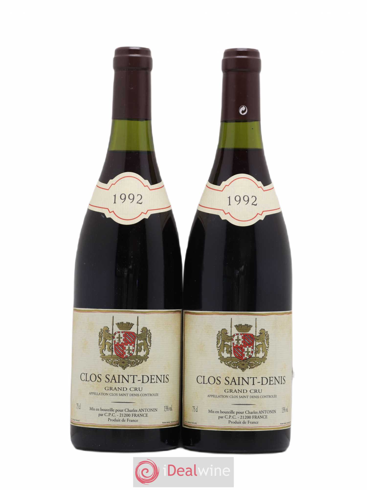 Clos Saint-Denis Grand Cru Charles Antonin 1992 - Lot de 2 bouteilles - 0