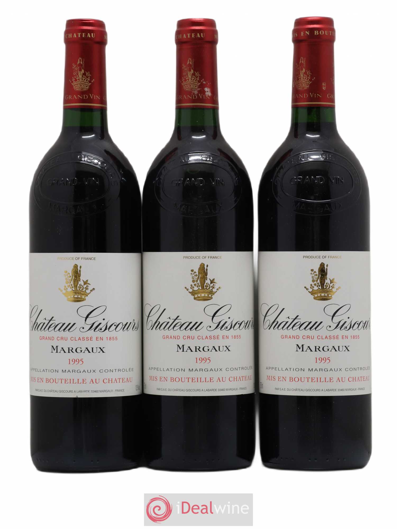 Château Giscours 3ème Grand Cru Classé 1995 - Lot de 3 bouteilles - 0