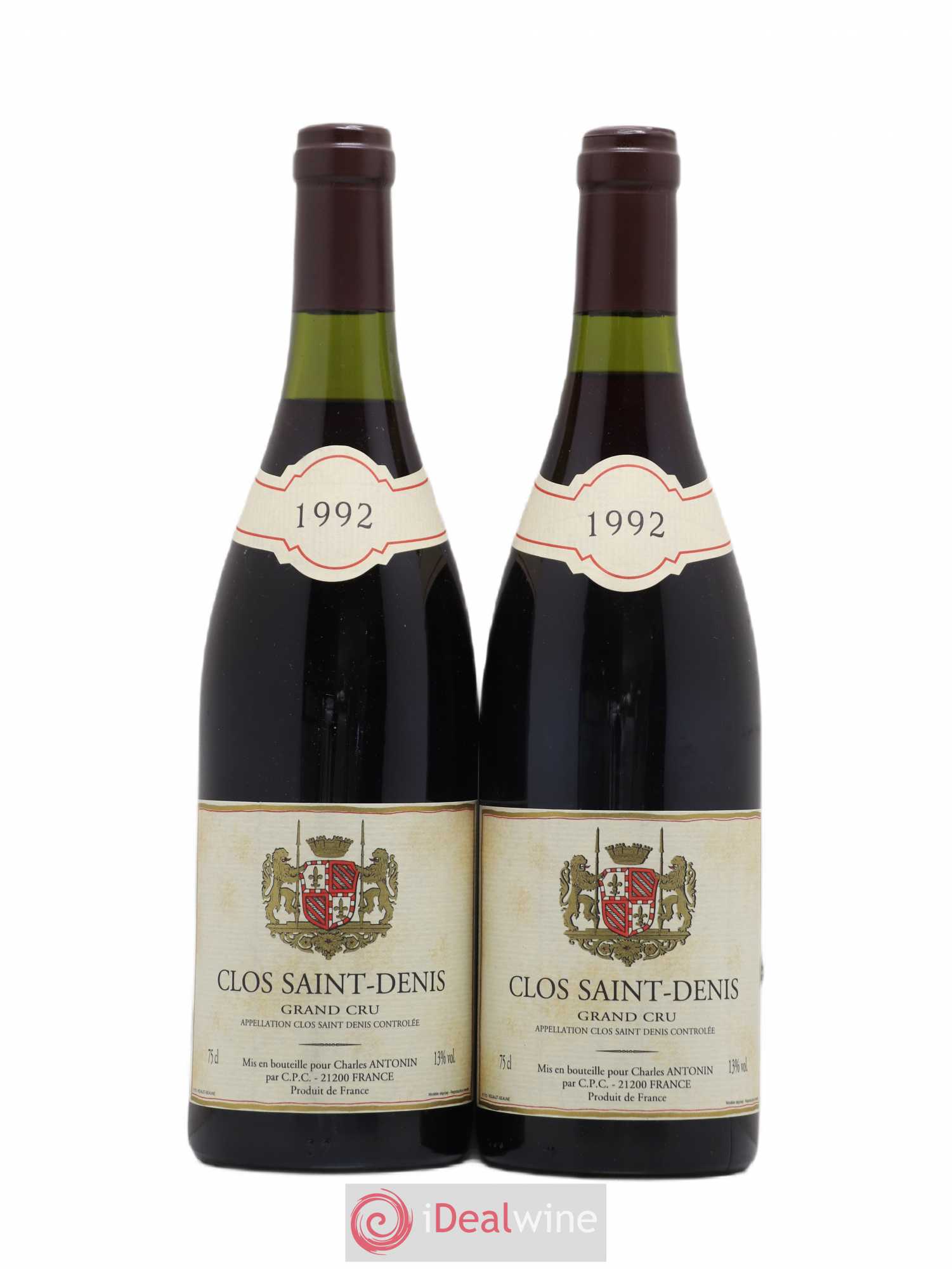Clos Saint-Denis Grand Cru Charles Antonin 1992 - Lot de 2 bouteilles - 0
