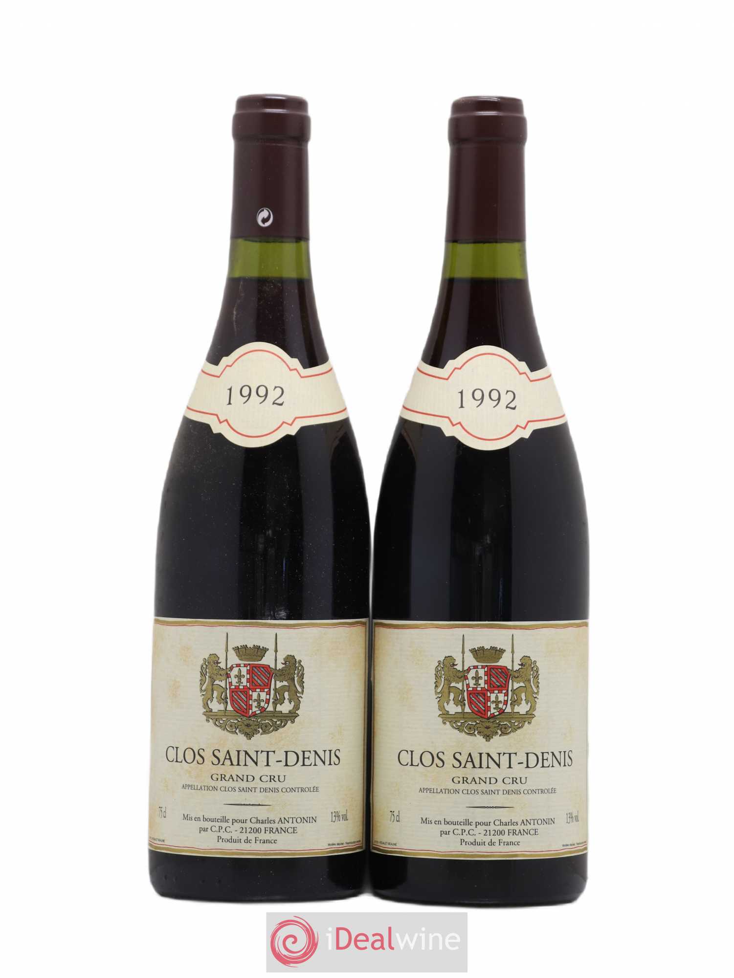 Clos Saint-Denis Grand Cru Charles Antonin 1992 - Lot de 2 bouteilles - 0
