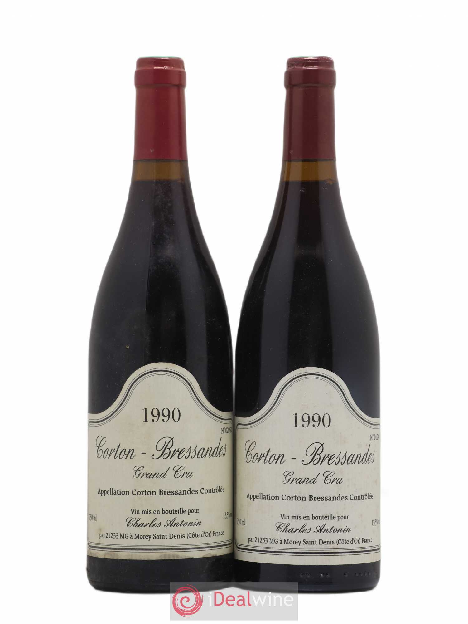 Corton Grand Cru Bressandes Charles Antonin 1990 - Posten von 2 Flaschen - 0