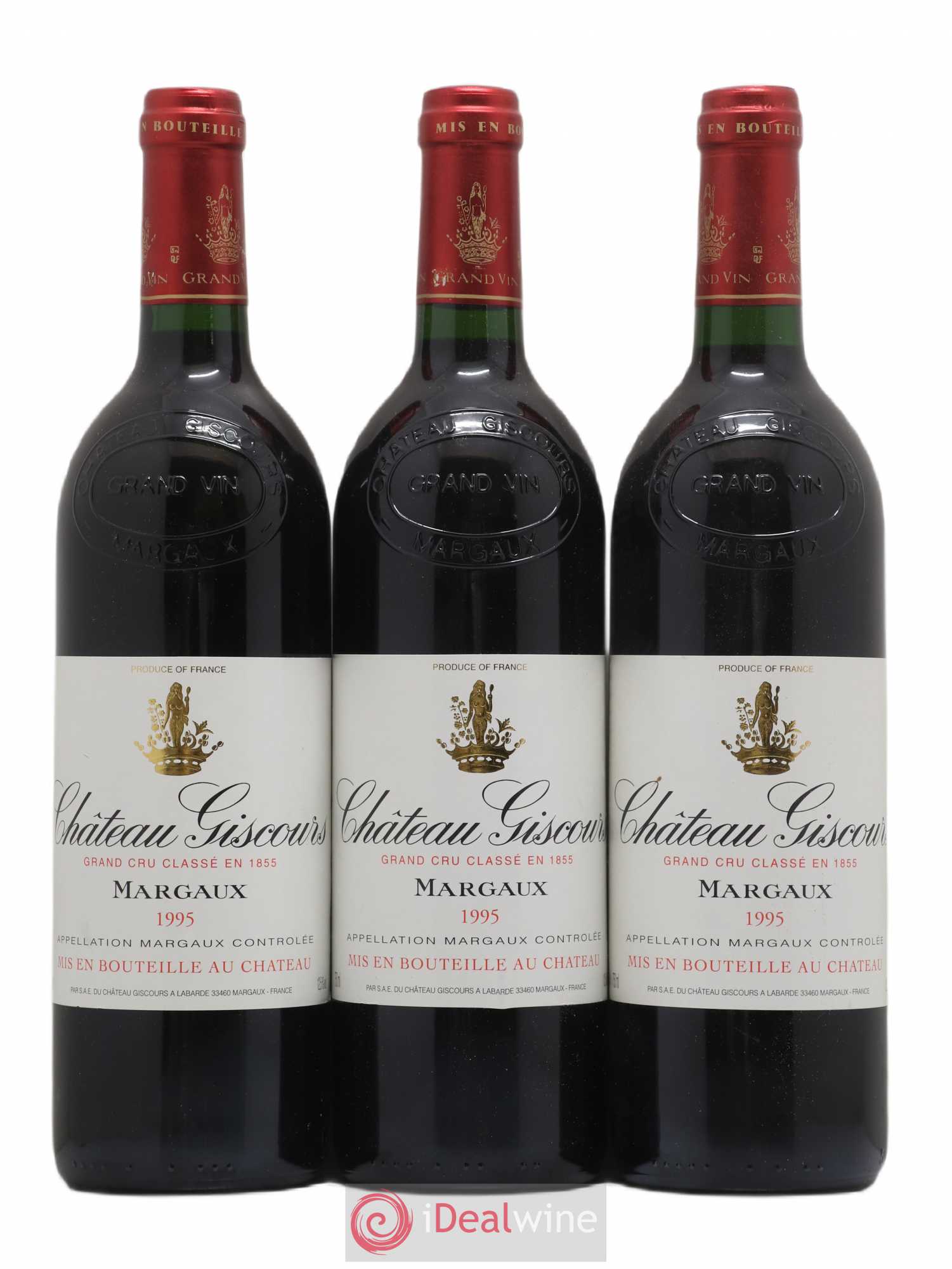 Château Giscours 3ème Grand Cru Classé 1995 - Lot de 3 bouteilles - 0