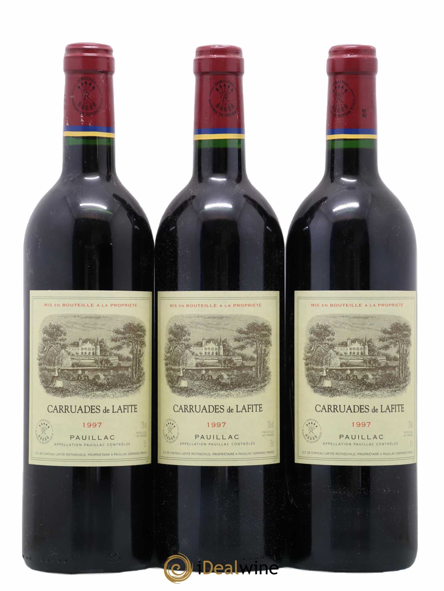 Carruades de Lafite Rothschild Second Vin 1997 - Lot de 3 bouteilles - 0