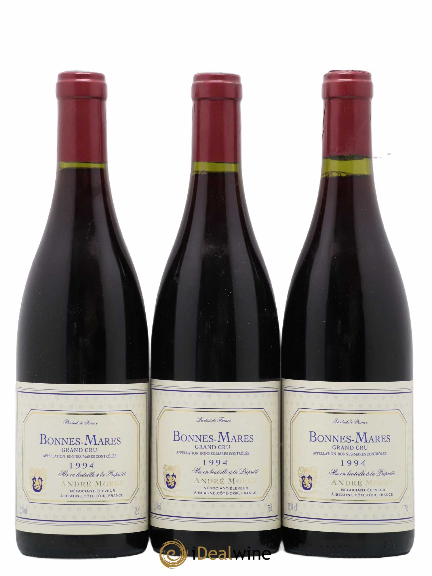 Bonnes-Mares Grand Cru Andre Morey 1994 - Lot de 3 bouteilles - 0