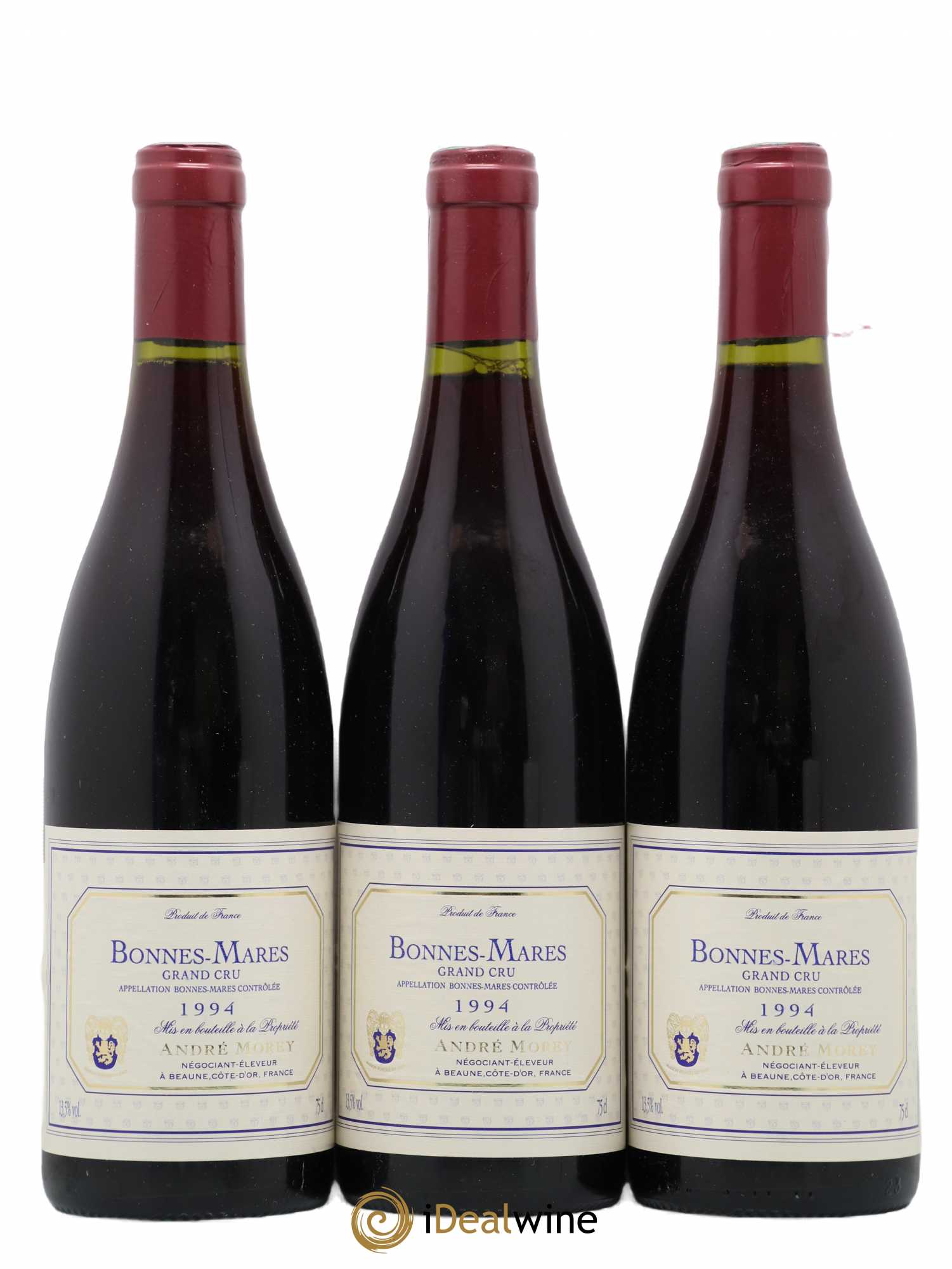 Bonnes-Mares Grand Cru Andre Morey (sans prix de réserve) 1994 - Posten von 3 Flaschen - 0