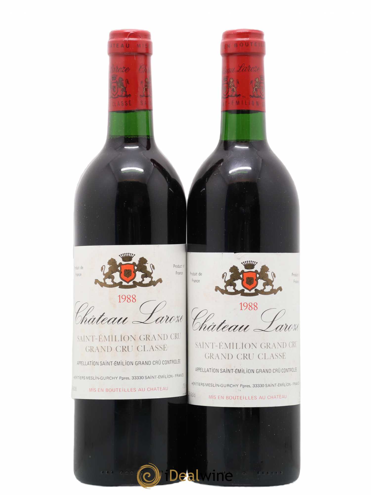 Château Laroze Grand Cru Classé 1988 - Lot de 2 bouteilles - 0