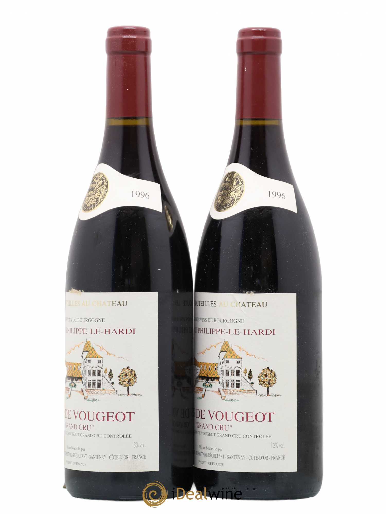 Clos de Vougeot Grand Cru Château Philippe Le Hardi 1996 - Lot de 2 bouteilles - 1