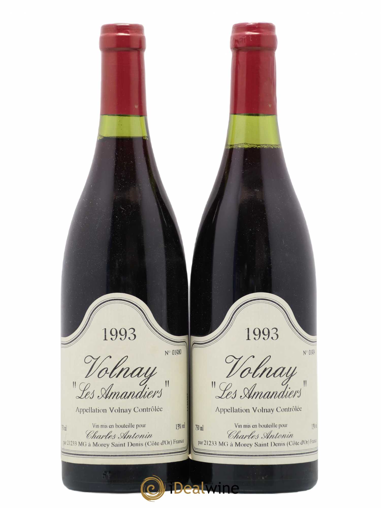 Volnay Les amandiers Charles Antonin 1993 - Posten von 2 Flaschen - 0