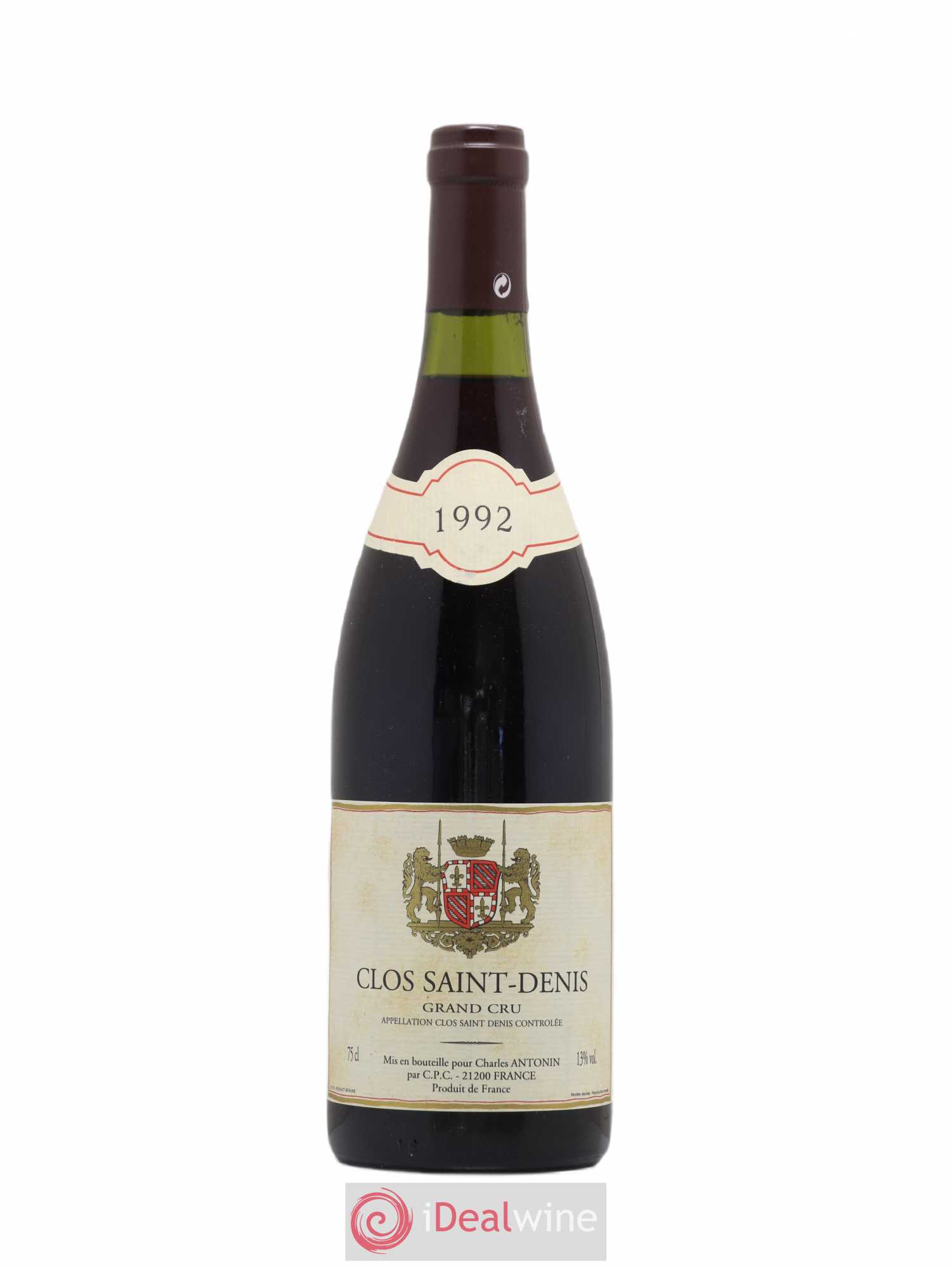Clos Saint-Denis Grand Cru Charles Antonin 1992 - Lot de 1 bouteille - 0