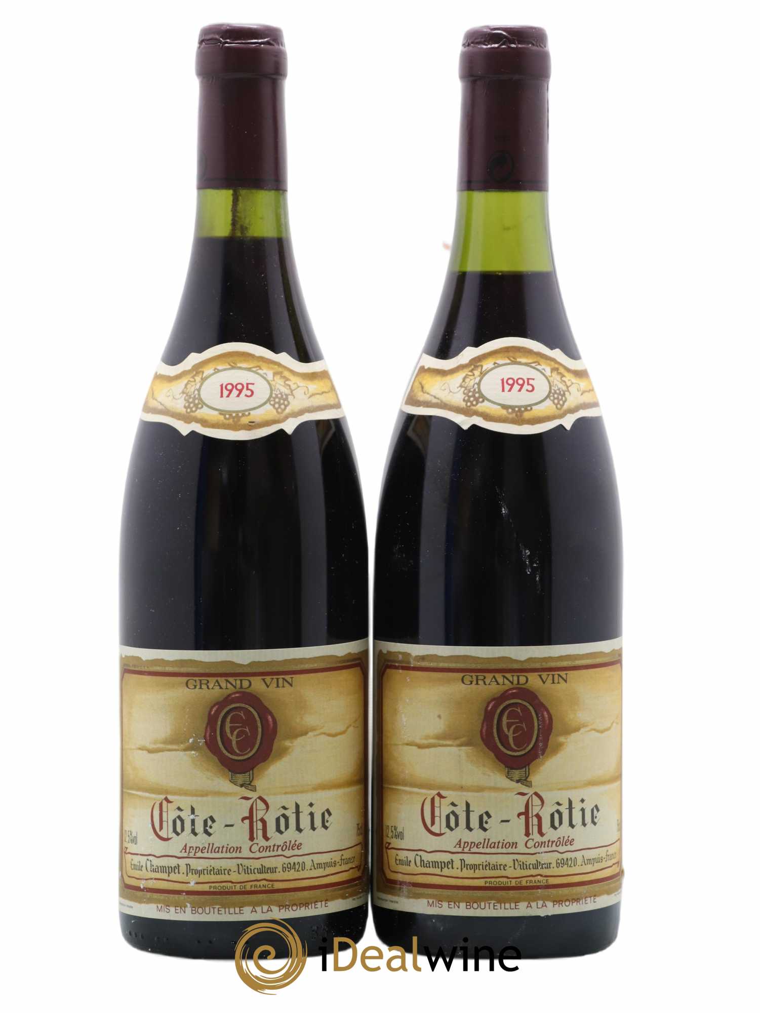 Côte-Rôtie Emile Champet 1995 - Lot de 2 bouteilles - 0