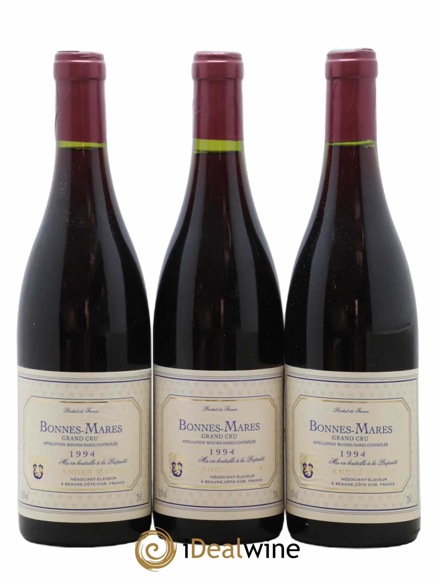Bonnes-Mares Grand Cru Andre Morey 1994 - Lot de 3 bouteilles - 0