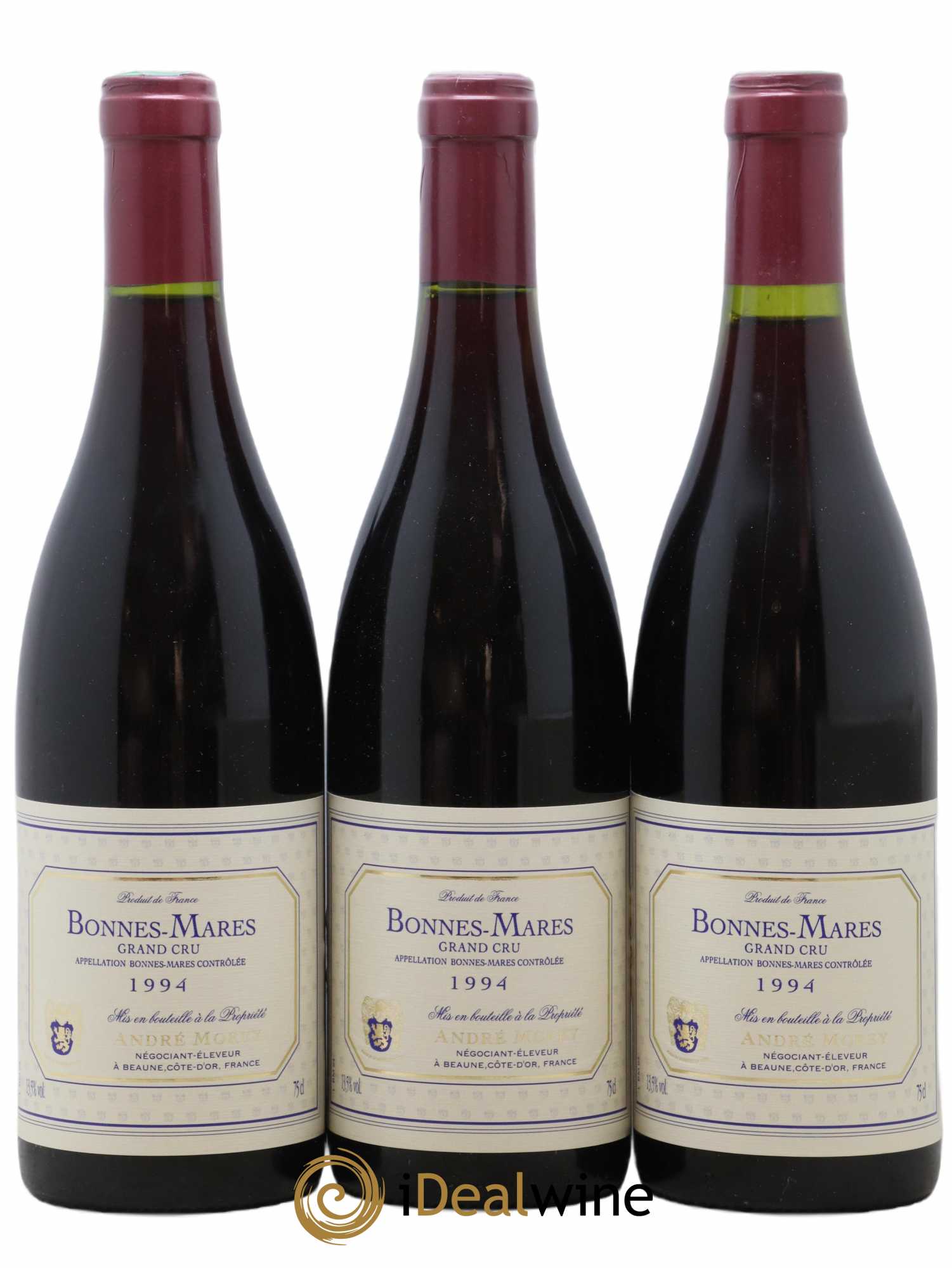 Bonnes-Mares Grand Cru Andre Morey 1994 - Lot de 3 bouteilles - 0