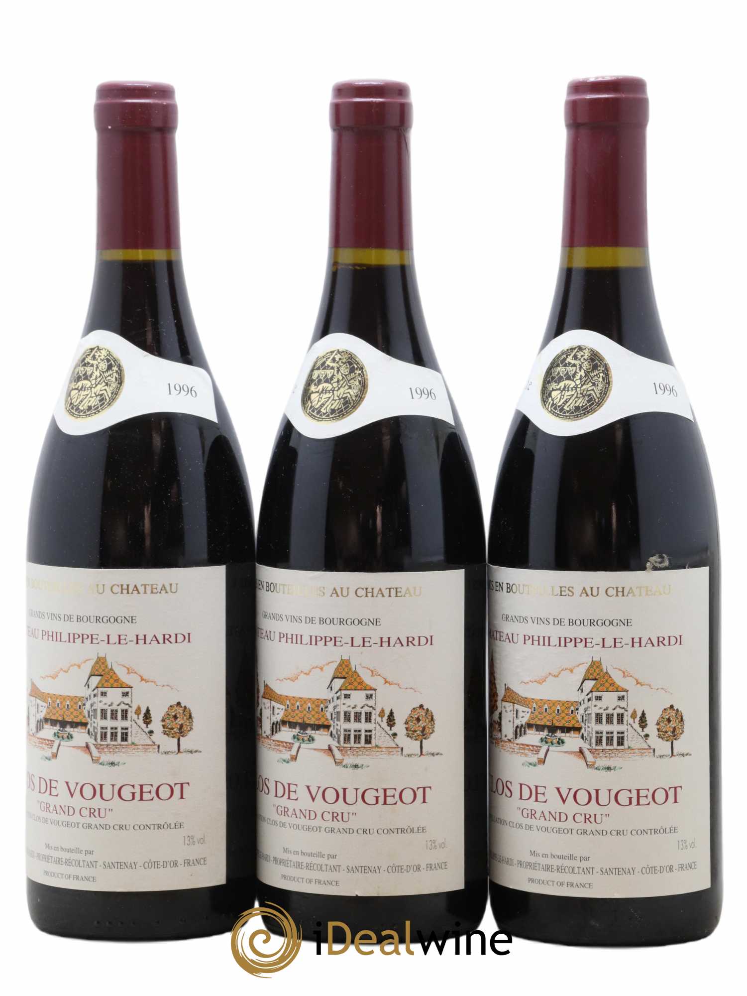 Clos de Vougeot Grand Cru 1996 - Posten von 3 Flaschen - 1
