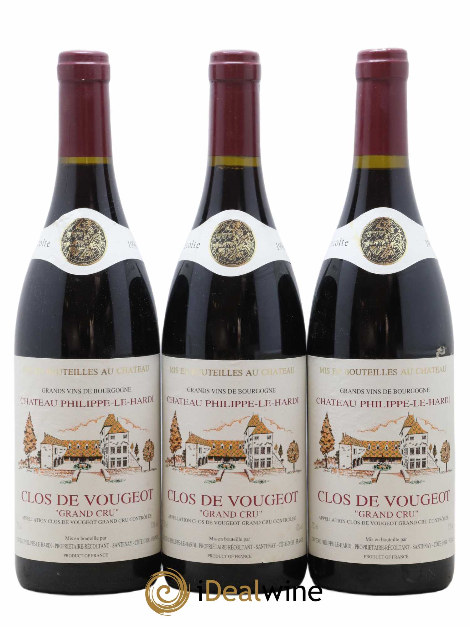 Clos de Vougeot Grand Cru 1996 - Posten von 3 Flaschen - 0