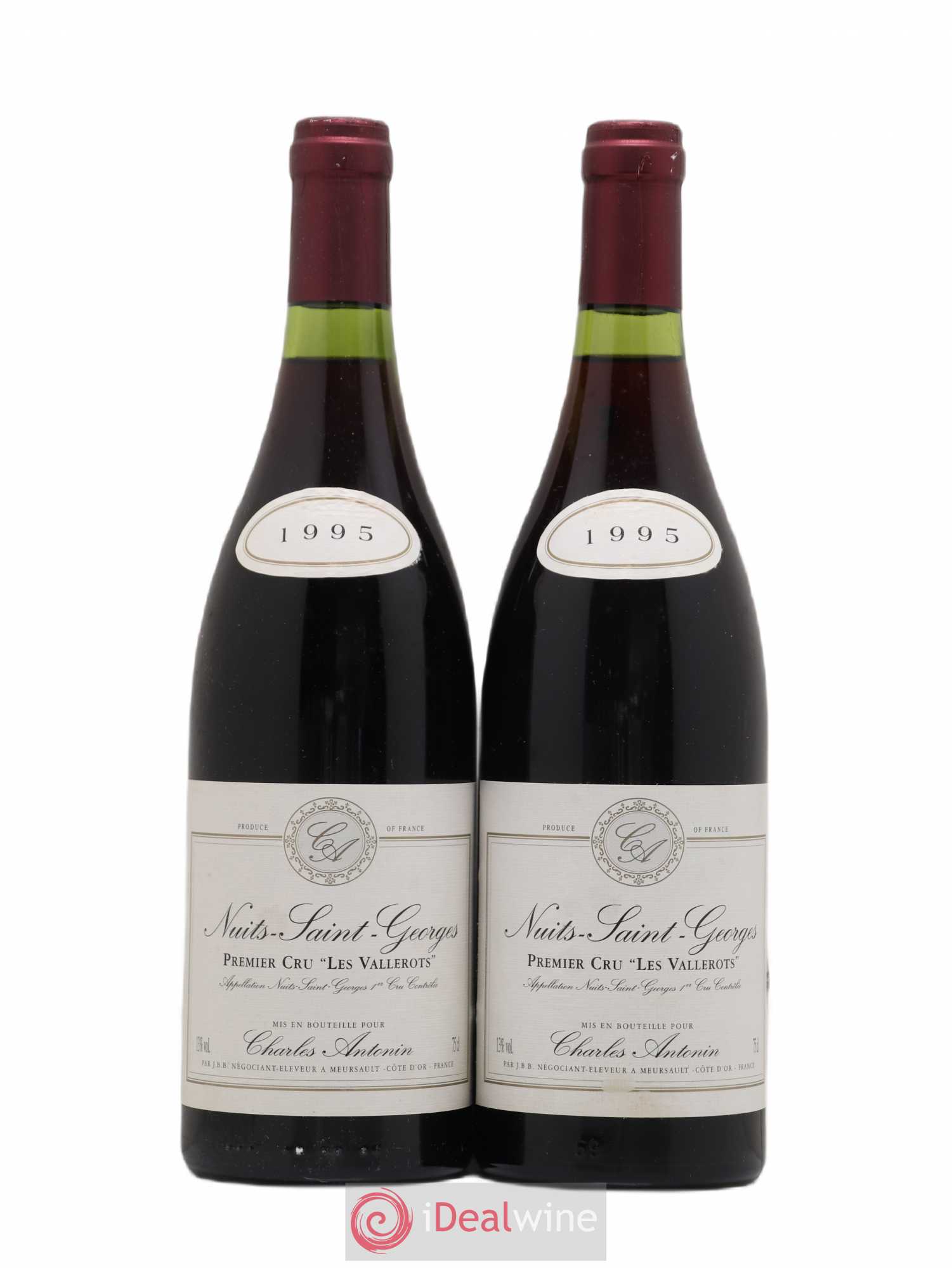 Nuits-Saint-Georges 1er Cru Les Vallerots Charles Antonin 1995 - Lot de 2 bouteilles - 0