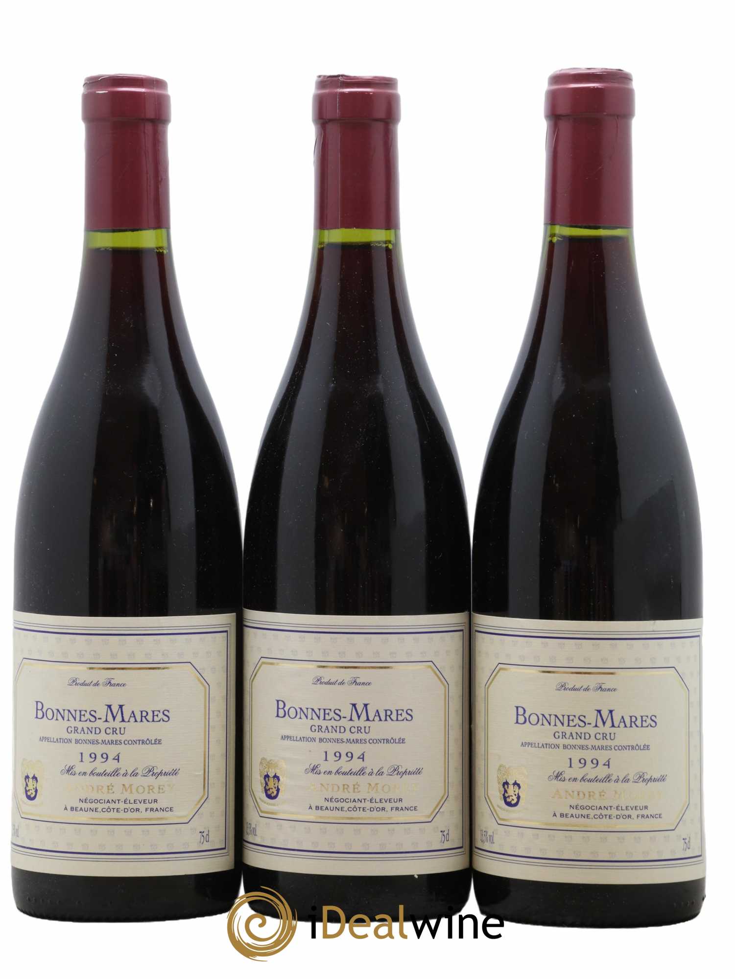 Bonnes-Mares Grand Cru Andre Morey 1994 - Lot de 3 bouteilles - 0