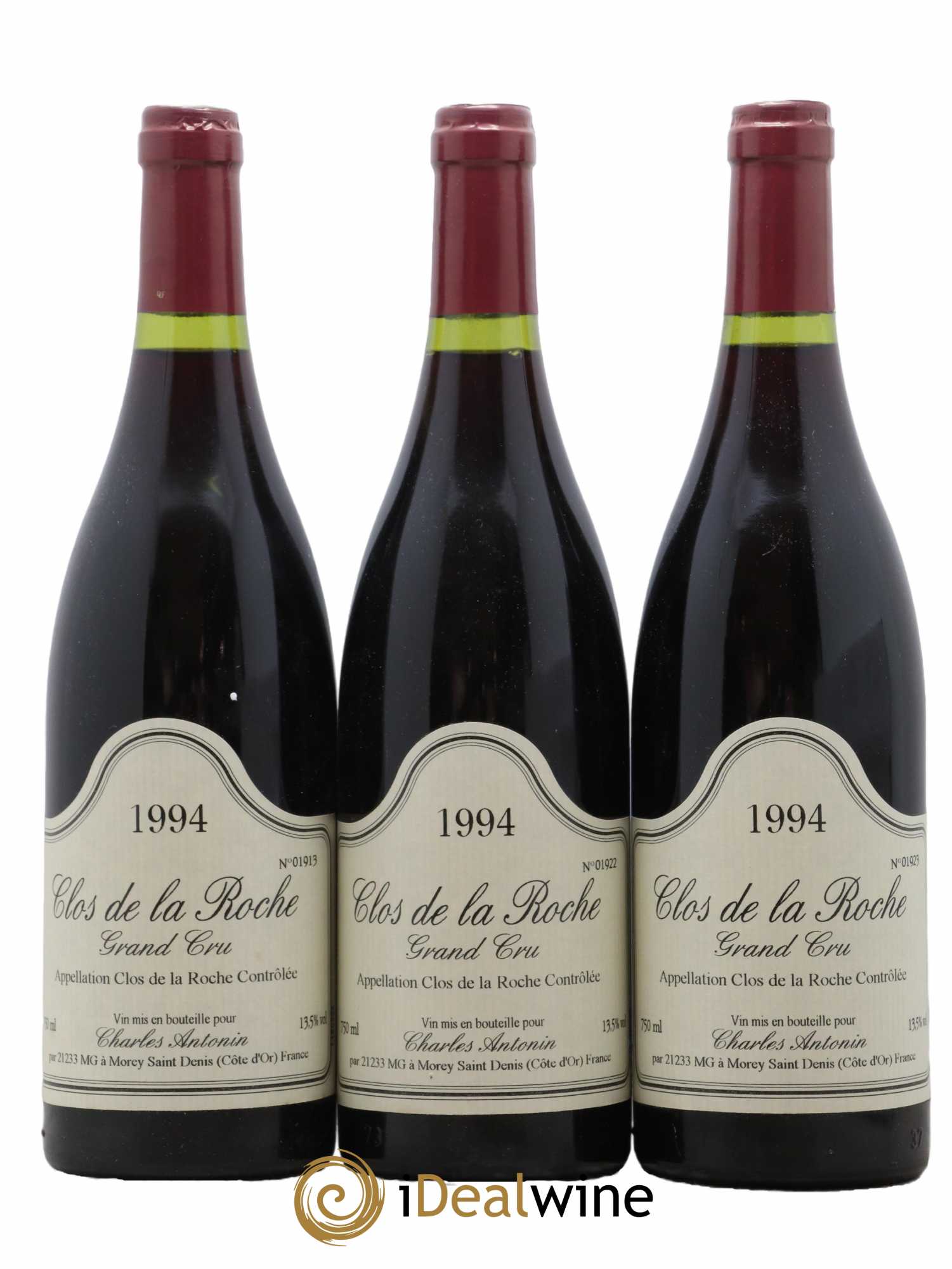 Clos de la Roche Grand Cru Charles Antonin 1994 - Lot de 3 bouteilles - 0