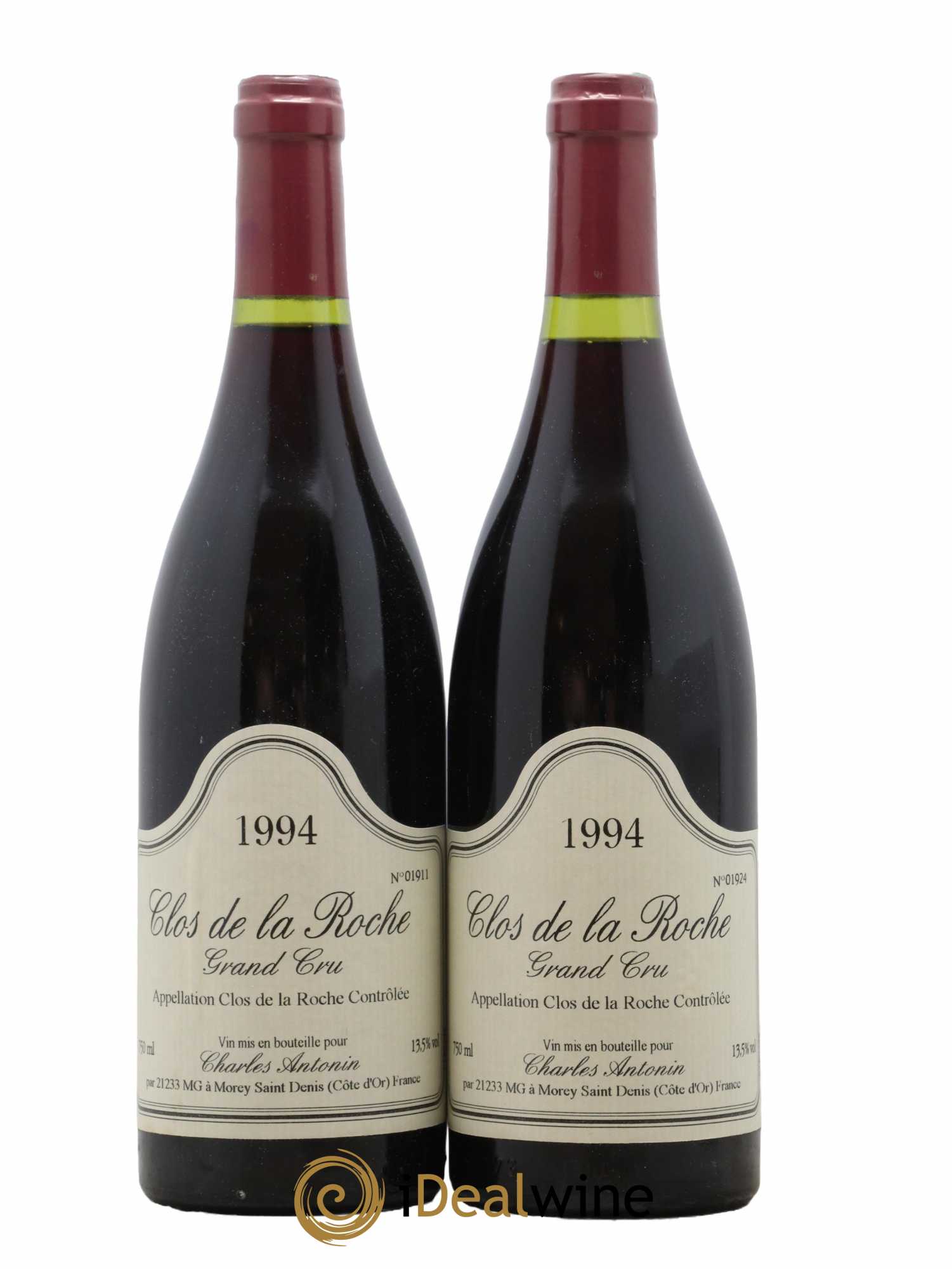 Clos de la Roche Grand Cru Charles Antonin 1994 - Lot de 2 bouteilles - 0
