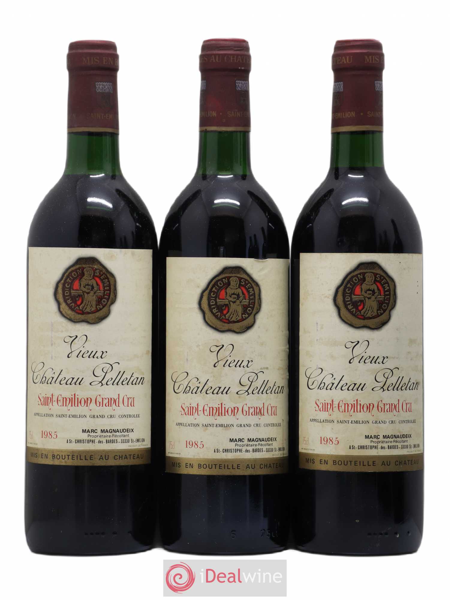 Saint-Émilion Grand Cru Vieux Château Pelletan 1985 - Posten von 6 Flaschen - 1