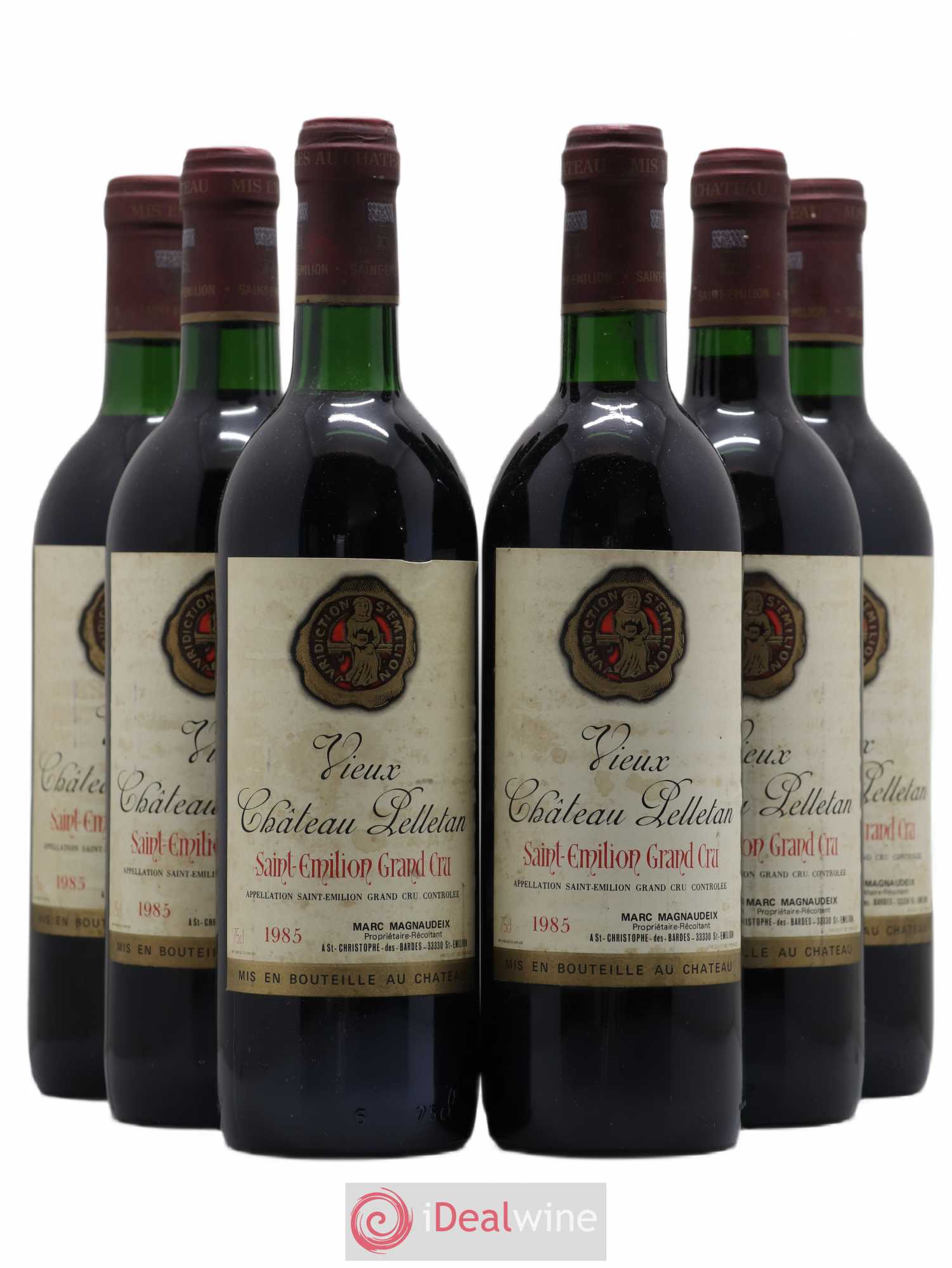 Saint-Émilion Grand Cru Vieux Château Pelletan 1985 - Posten von 6 Flaschen - 0