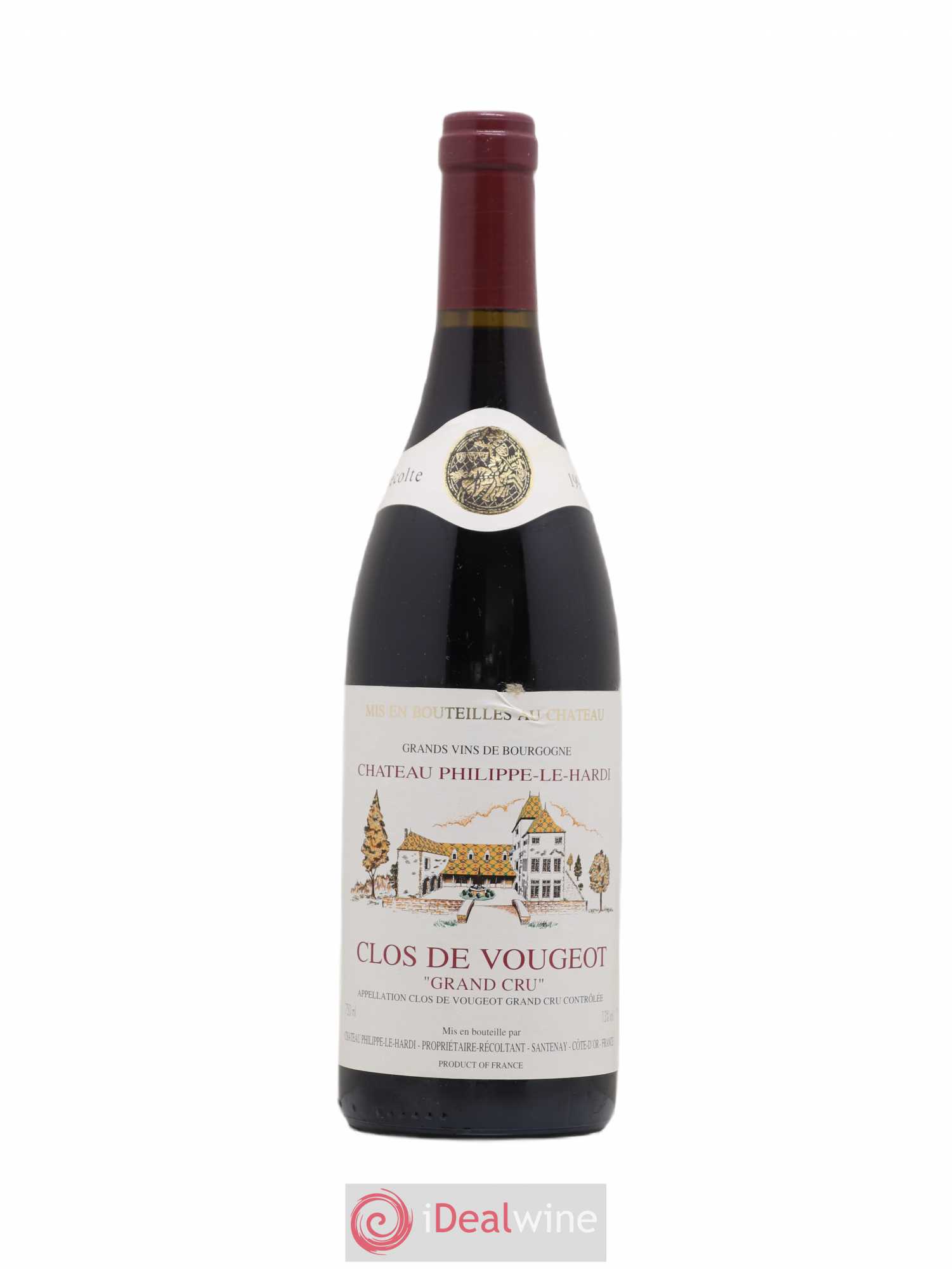 Clos de Vougeot Grand Cru Château Philippe Le Hardi 1996 - Posten von 1 Flasche - 0