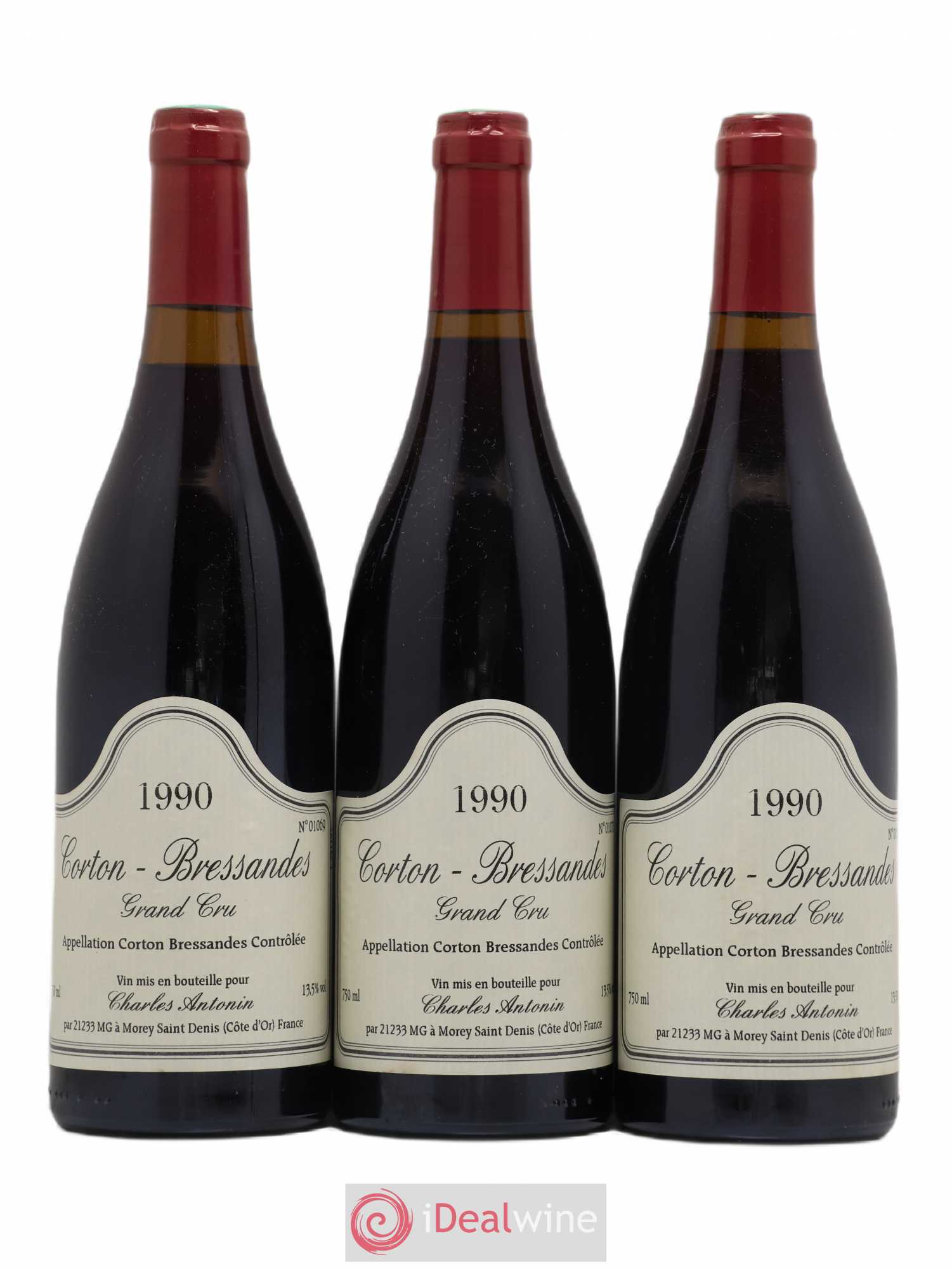 Corton Grand Cru Bressandes Charles Antonin 1990 - Posten von 3 Flaschen - 0