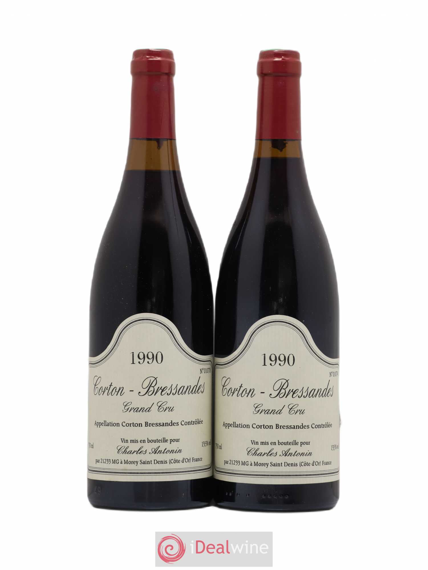 Corton Grand Cru Bressandes Charles Antonin 1990 - Posten von 2 Flaschen - 0