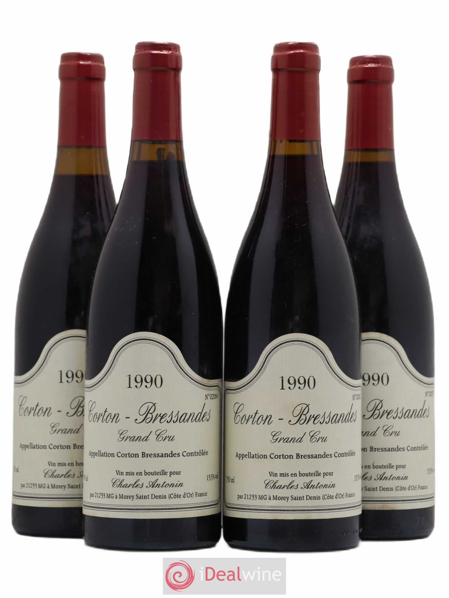 Corton Grand Cru Bressandes Charles Antonin 1990 - Posten von 4 Flaschen - 0