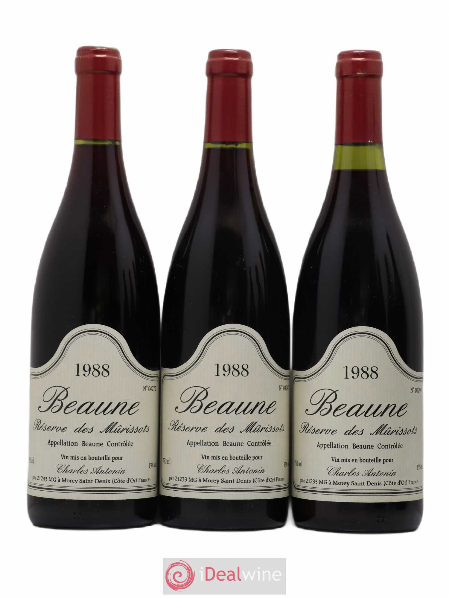 Beaune Réserve des Murissots Charles Antonin 1988 - Posten von 6 Flaschen - 1
