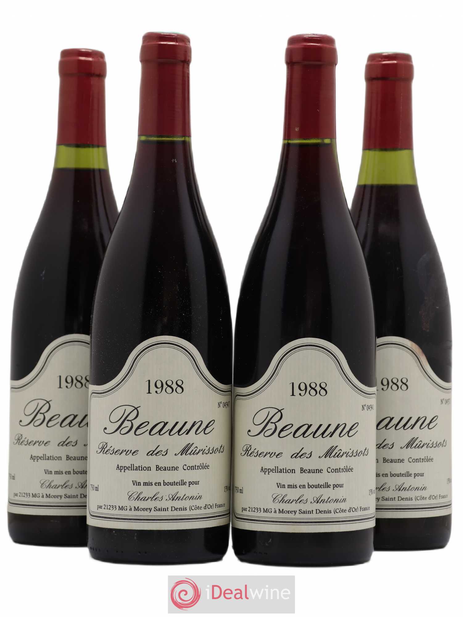 Beaune Réserve des Murissots Charles Antonin 1988 - Posten von 4 Flaschen - 0