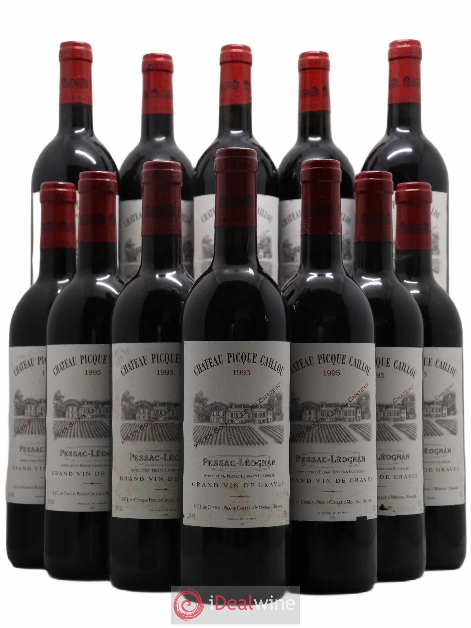 Château Picque Caillou 1995 - Lot de 12 bouteilles - 0