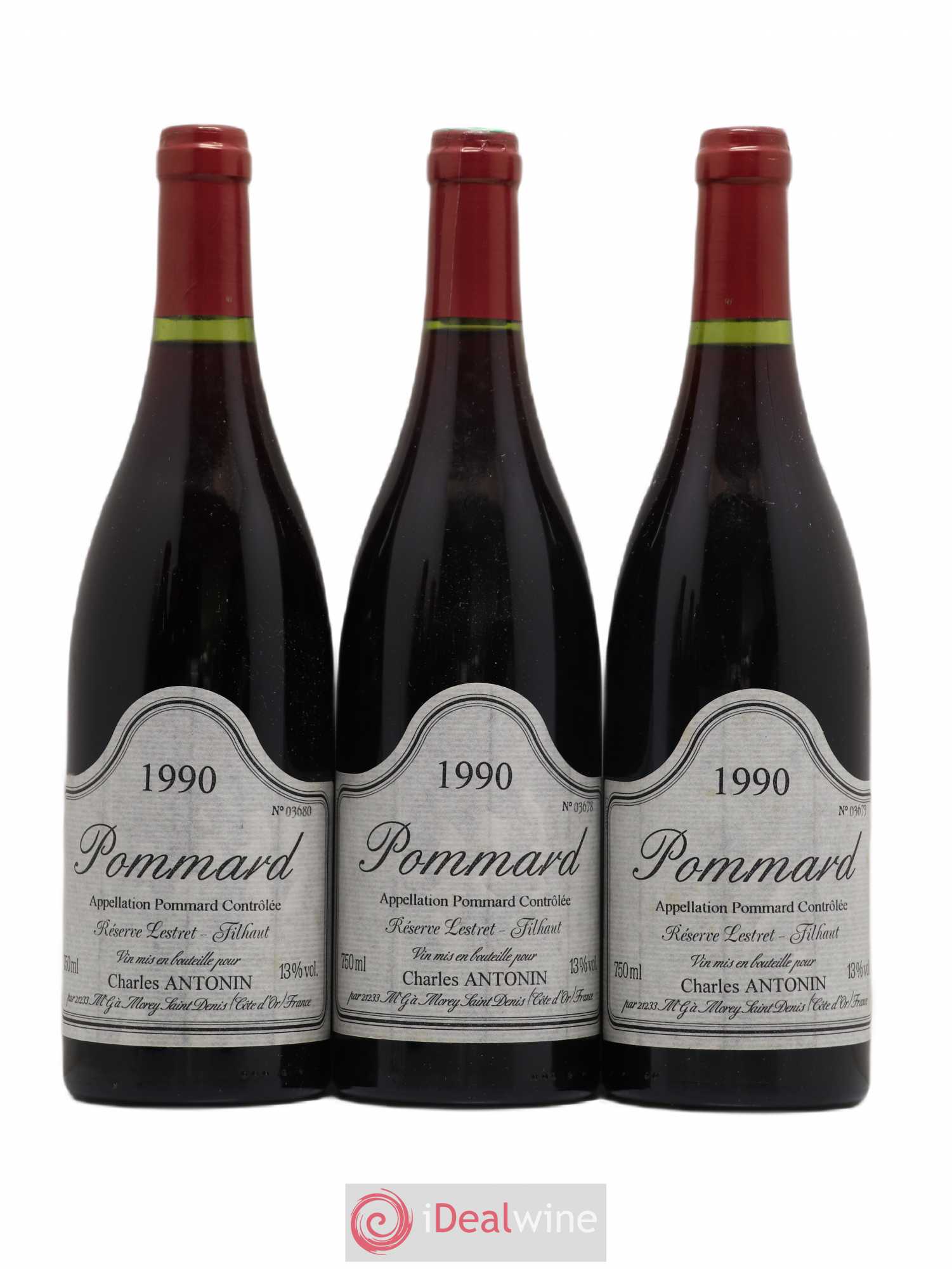 Pommard Réserve Lestret Filthaut Charles Antonin 1990 - Posten von 6 Flaschen - 2