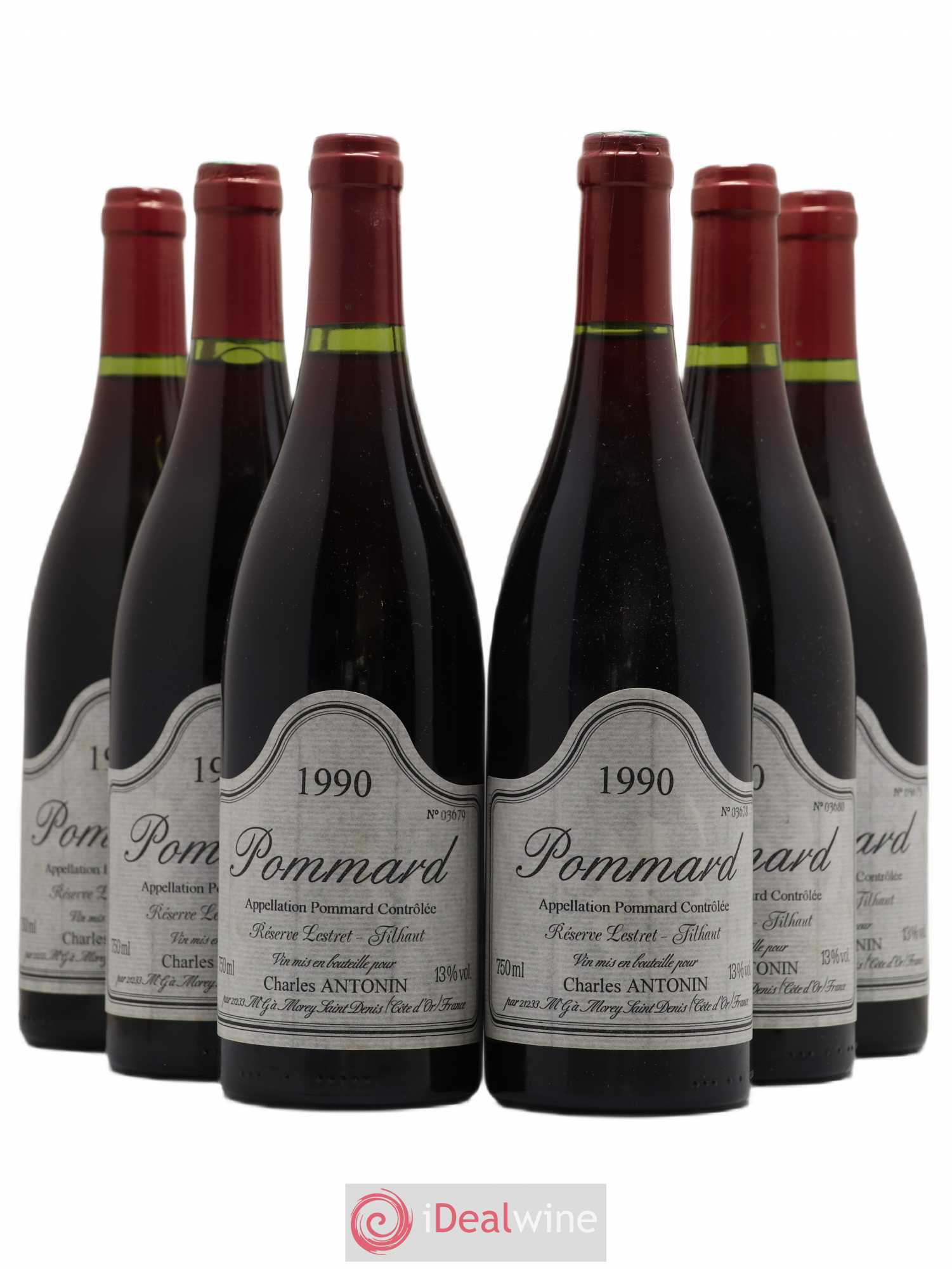 Pommard Réserve Lestret Filthaut Charles Antonin 1990 - Posten von 6 Flaschen - 0