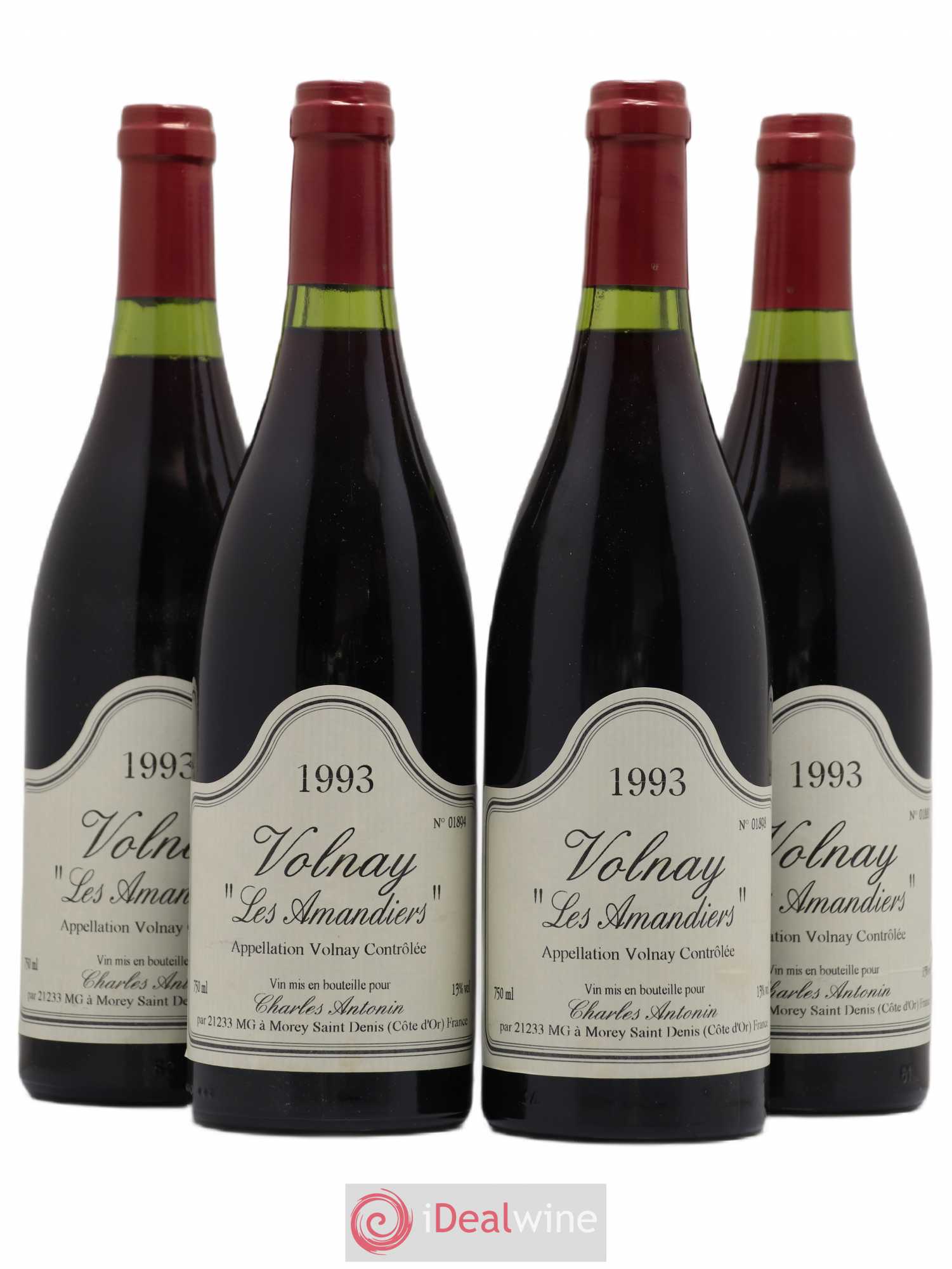 Volnay Les Amandiers Charles Antonin 1993 - Posten von 4 Flaschen - 0