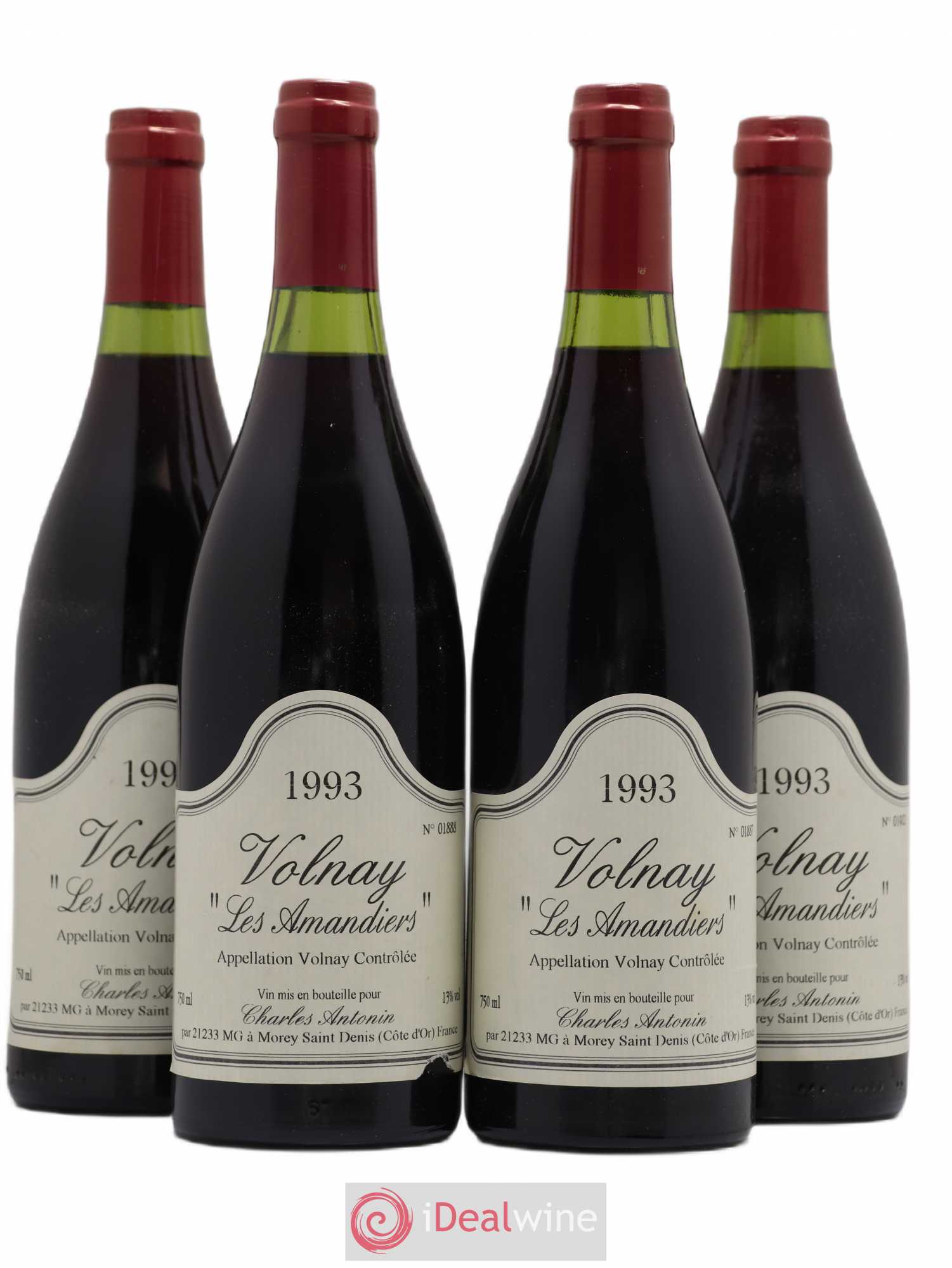 Volnay Les Amandiers Charles Antonin 1993 - Posten von 4 Flaschen - 0