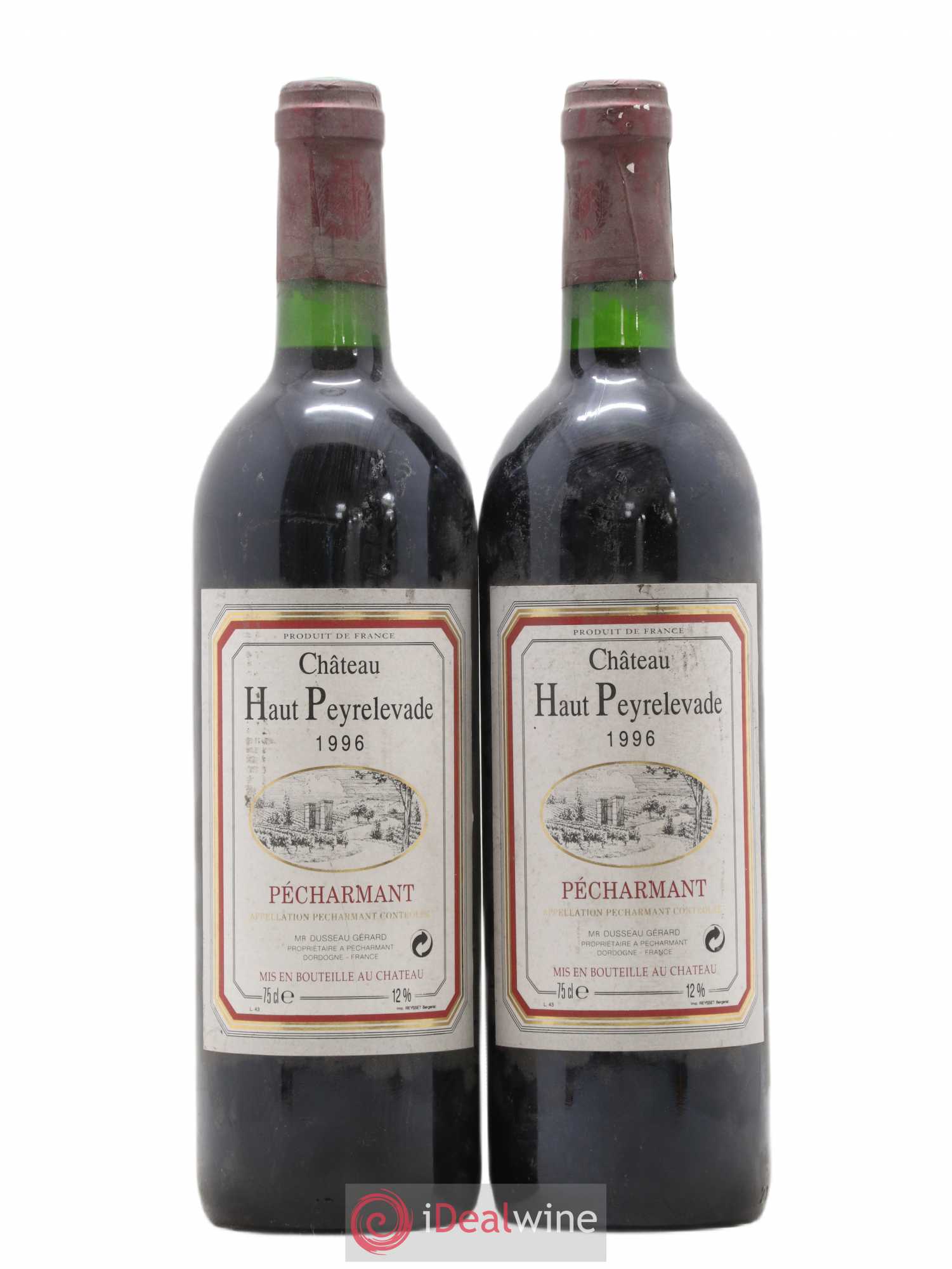 Pécharmant Château Haut Peyrelevade (sans prix de réserve) 1996 - Posten von 2 Flaschen - 0