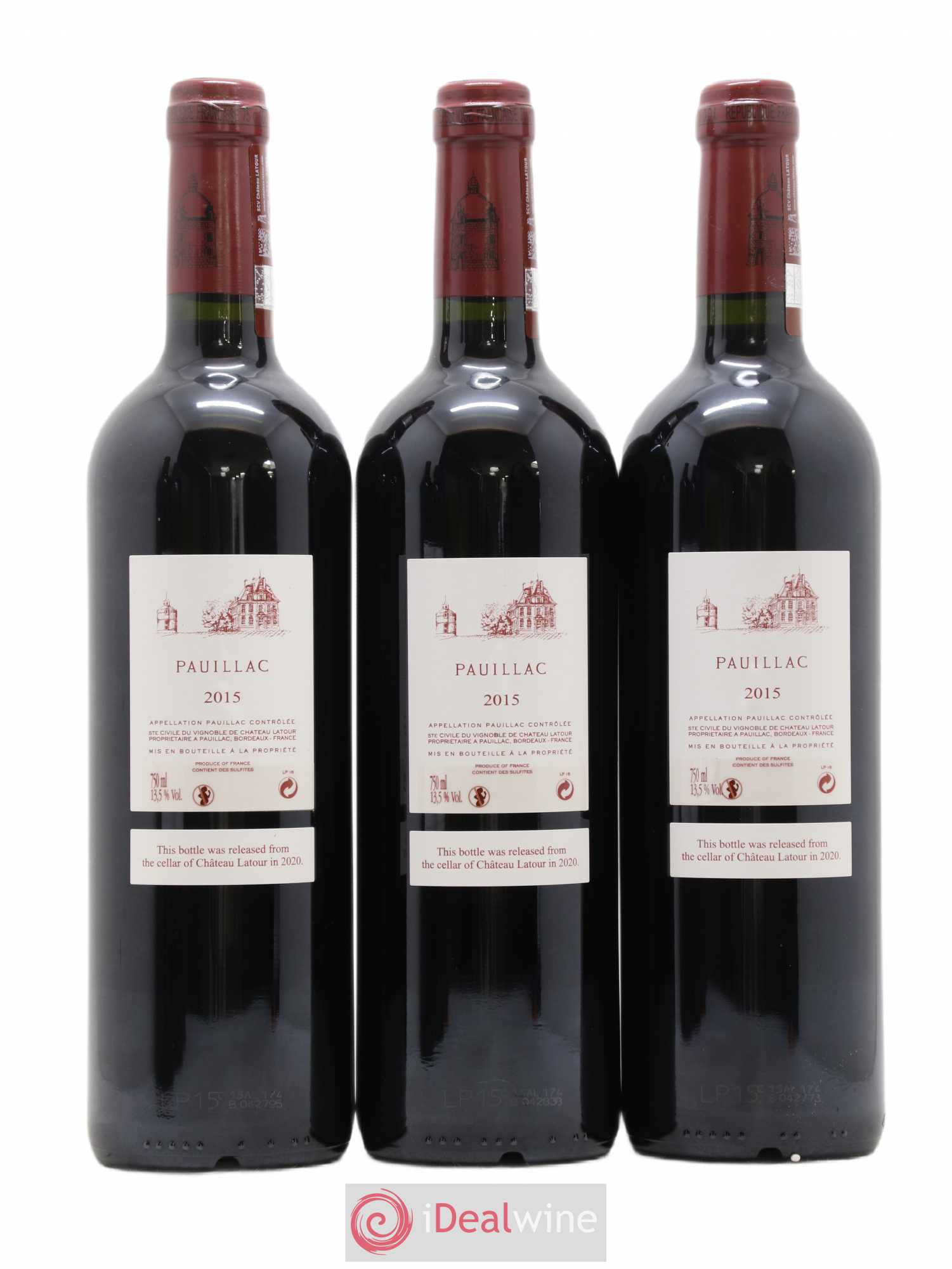 Pauillac de Château Latour 2015 - Lot de 3 bouteilles - 1