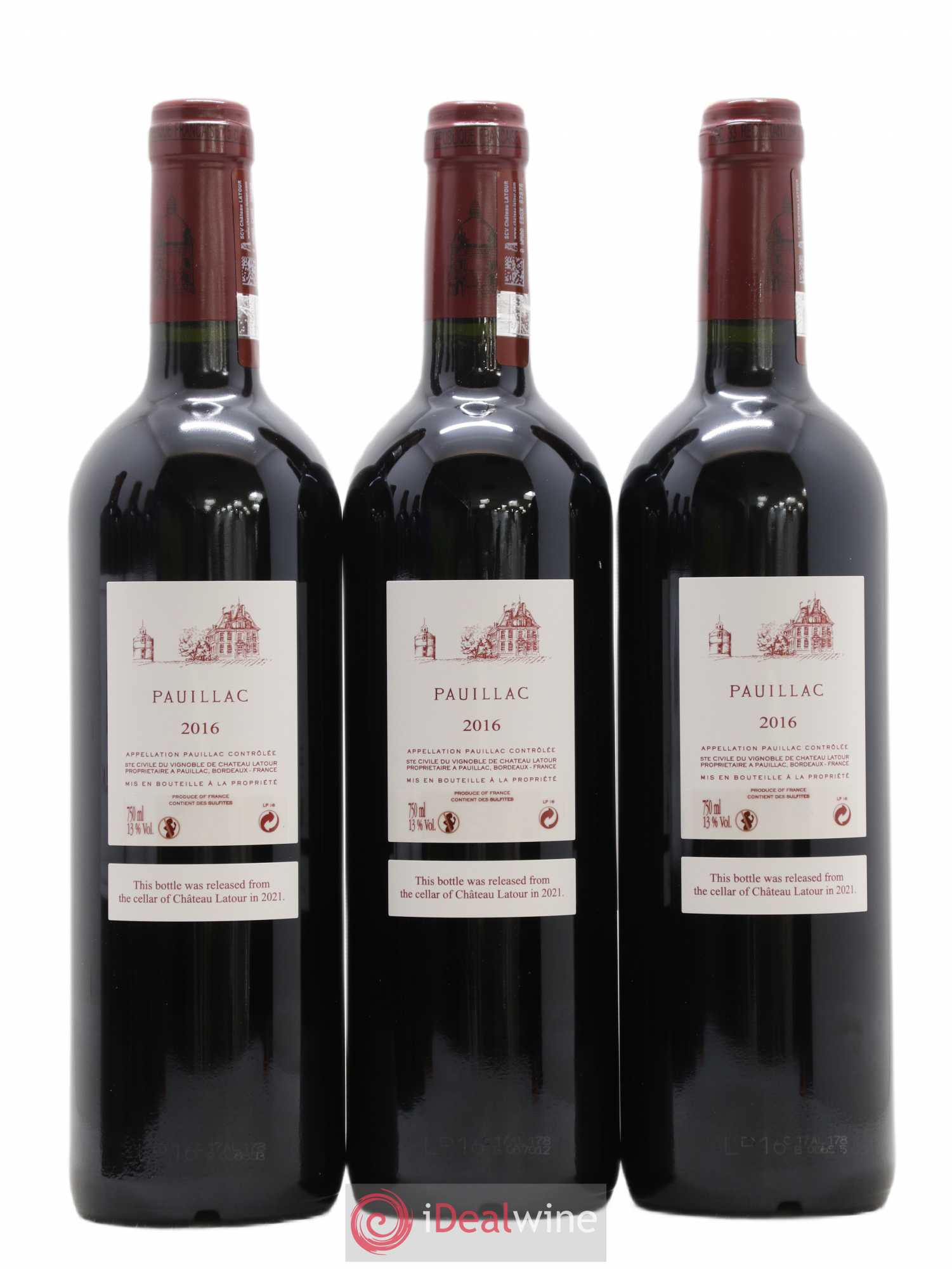 Pauillac de Château Latour 2016 - Lot de 6 bouteilles - 2