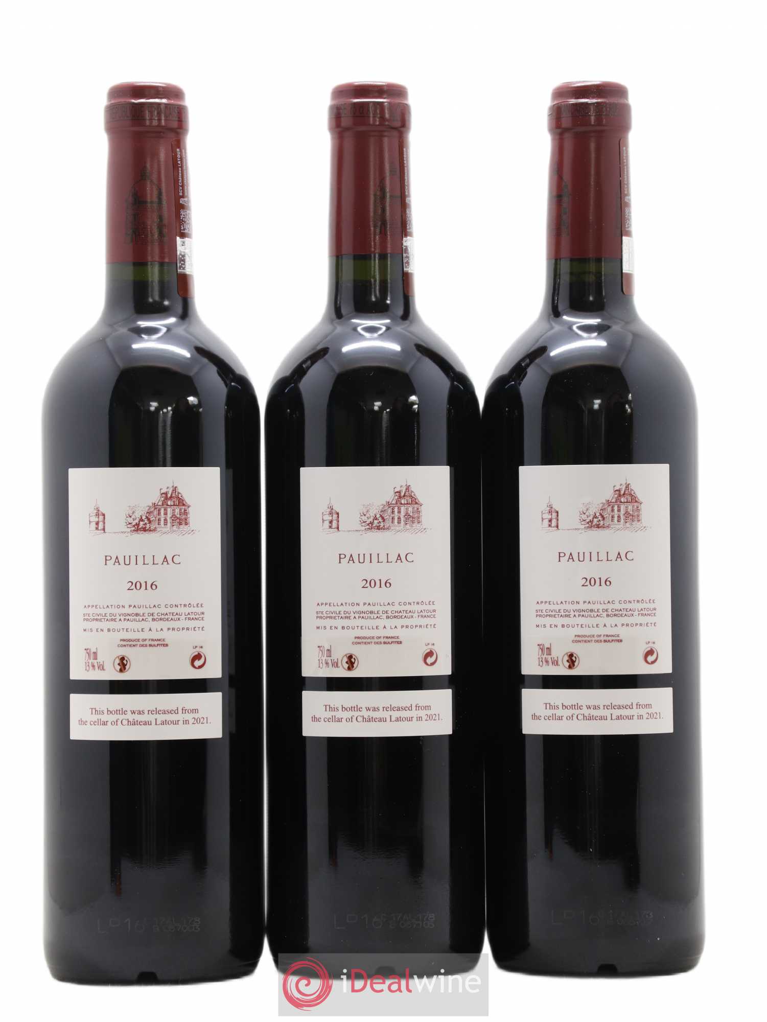 Pauillac de Château Latour 2016 - Lot de 6 bouteilles - 4
