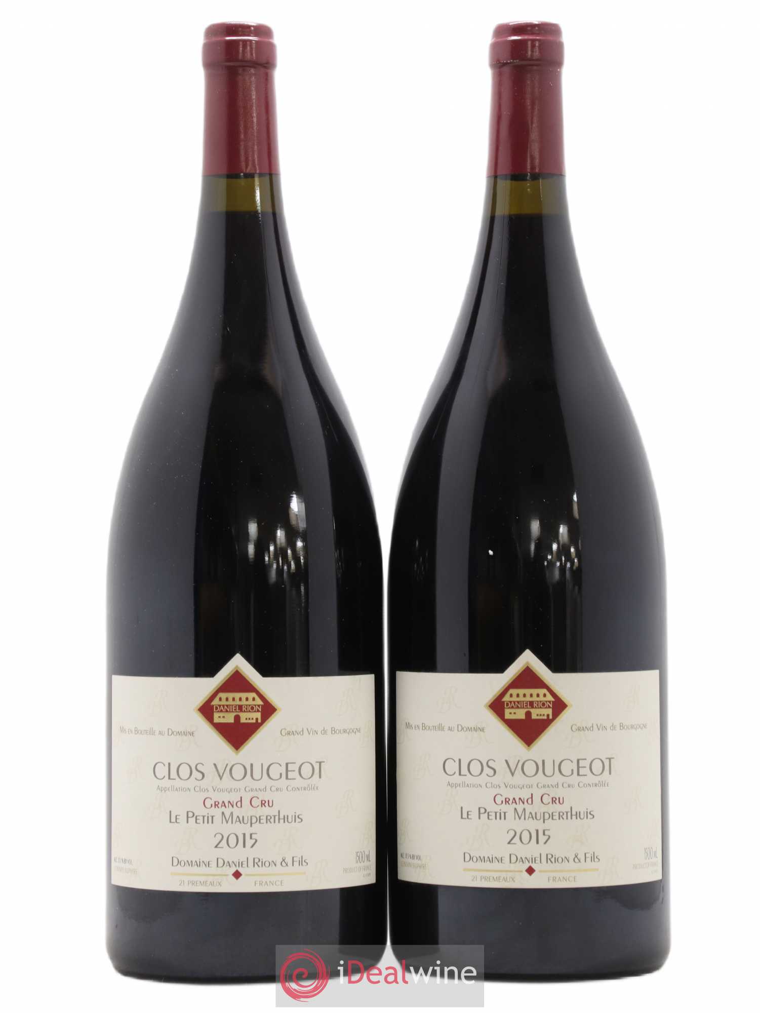 Clos de Vougeot Grand Cru Le Petit Mauperthuis Daniel Rion 2015 - Lot de 2 magnums - 0