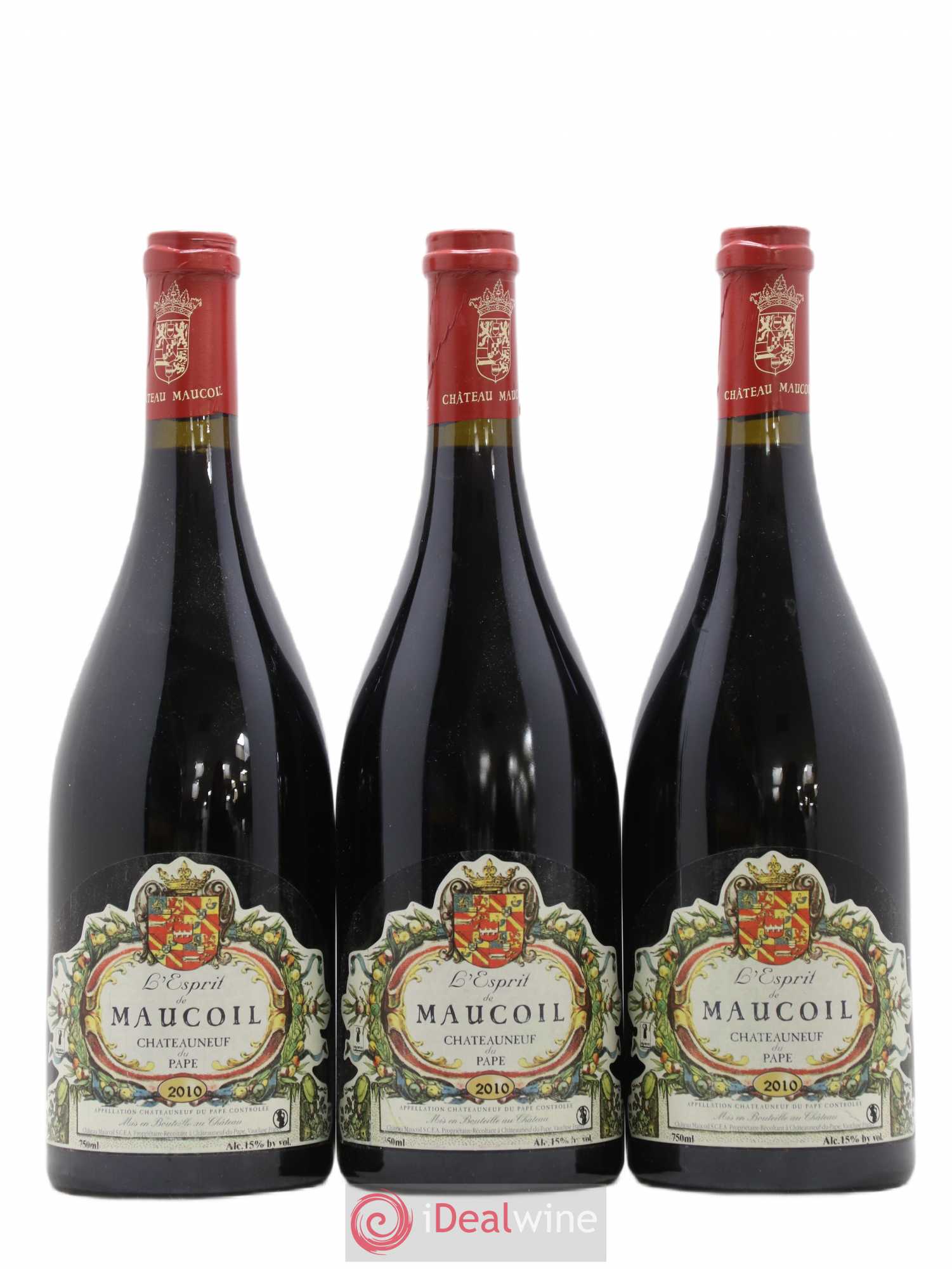 Châteauneuf-du-Pape Cuvée Esprit De Maucoil Maucoil (sans prix de réserve) 2010 - Posten von 3 Flaschen - 0