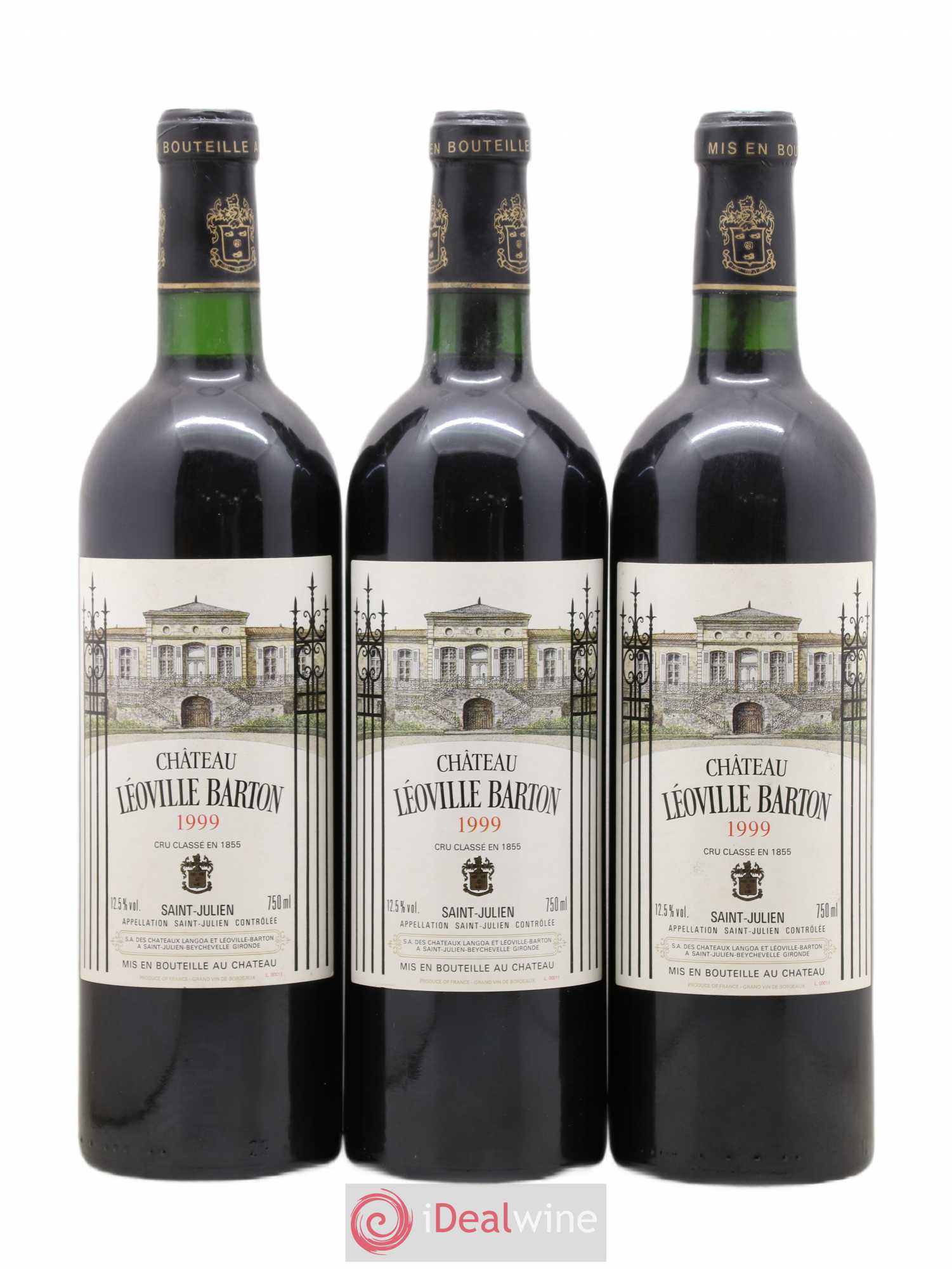 Château Léoville Barton 2ème Grand Cru Classé 1999 - Lot de 3 bouteilles - 0