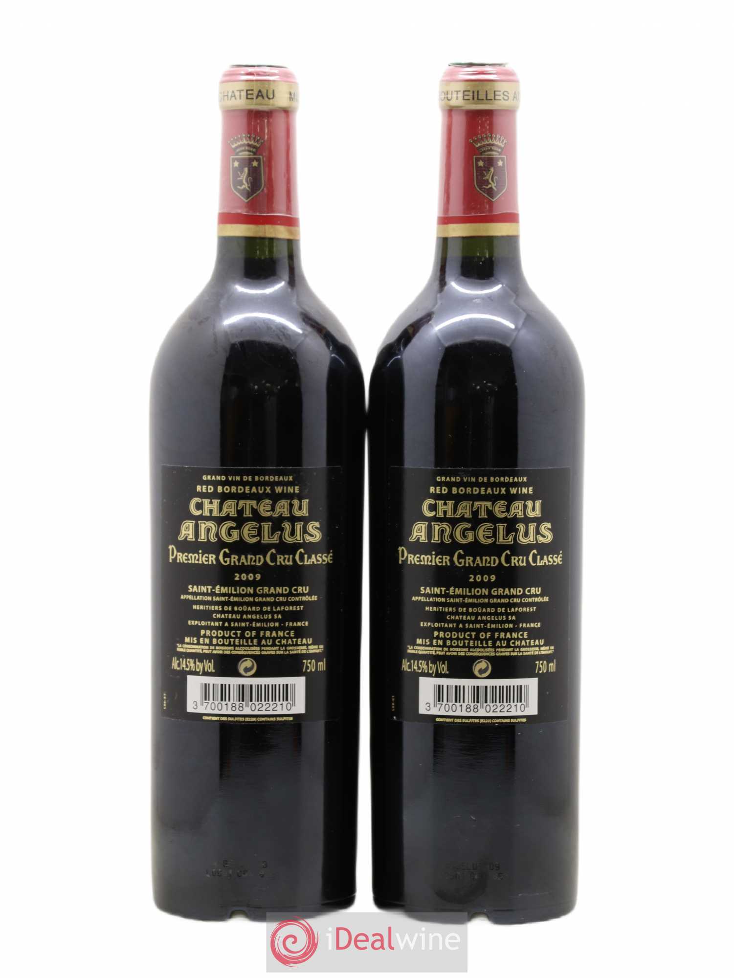 Château Angélus 1er Grand Cru Classé A 2009 - Lot de 2 bouteilles - 1