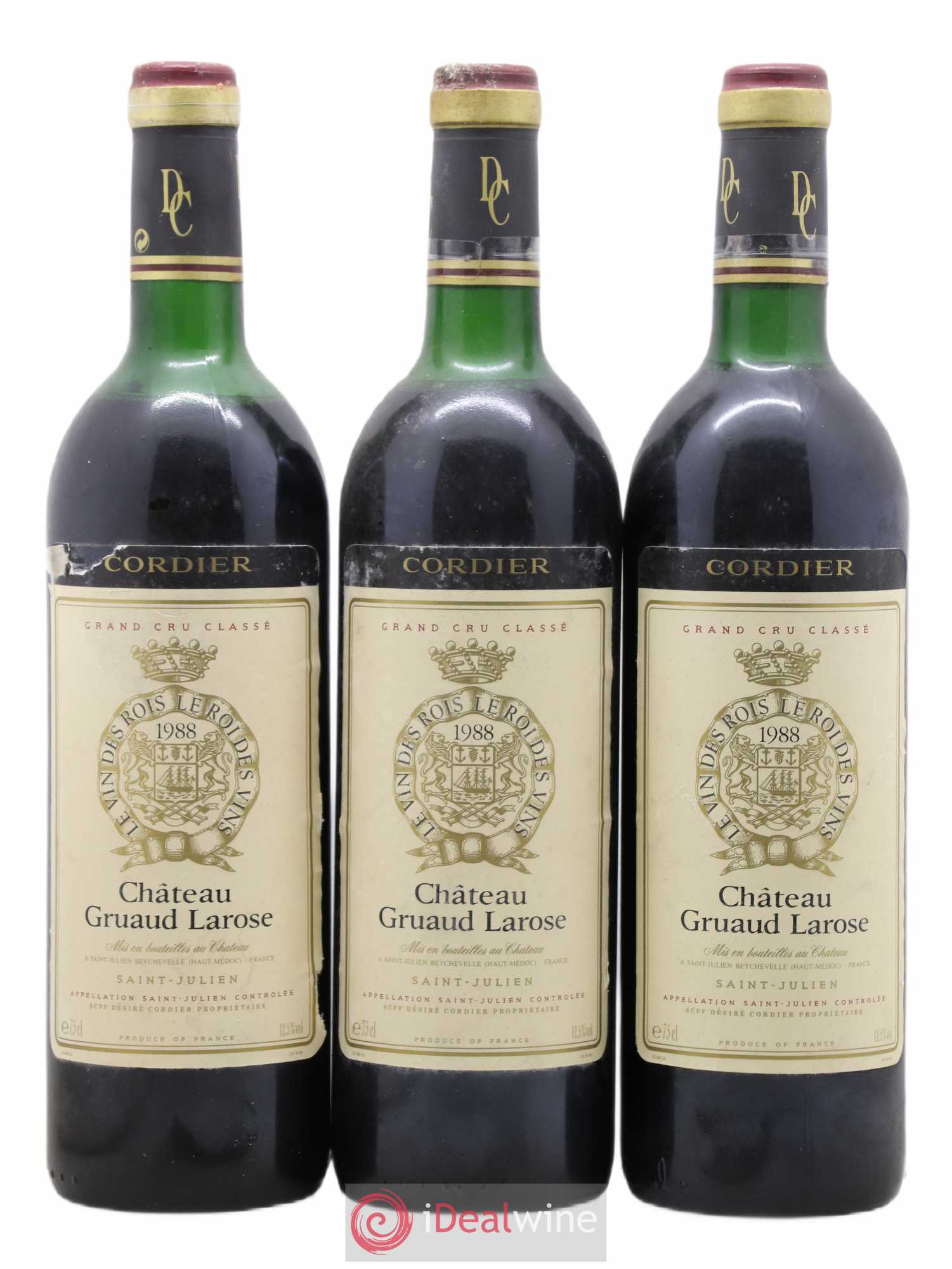 Château Gruaud Larose 2ème Grand Cru Classé 1988 - Lot de 3 bouteilles - 0