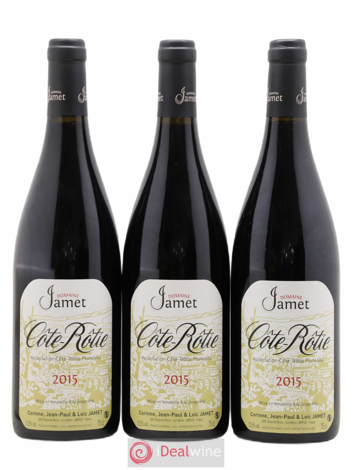 Côte-Rôtie Jamet (Domaine) 2015 - Lot de 3 bouteilles - 0