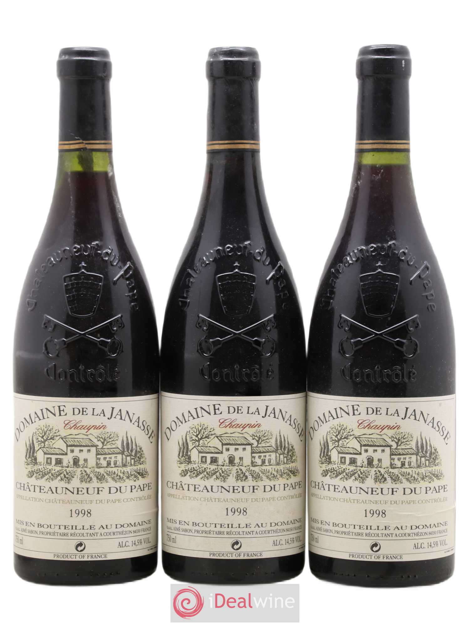 Châteauneuf-du-Pape Cuvée Chaupin La Janasse (Domaine de) 1998 - Lot de 3 bouteilles - 0