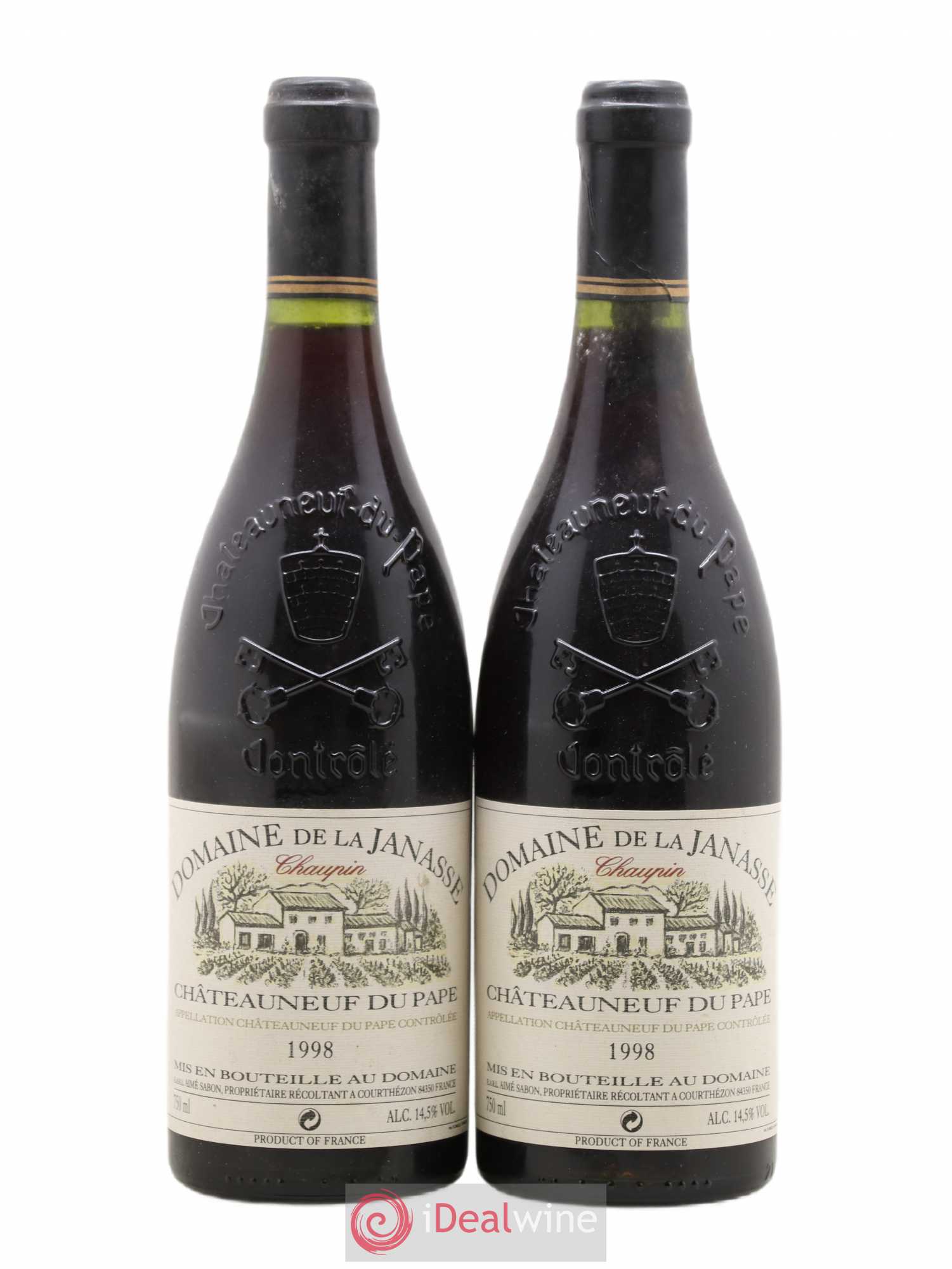 Châteauneuf-du-Pape Cuvée Chaupin La Janasse (Domaine de) 1998 - Lot de 2 bouteilles - 0