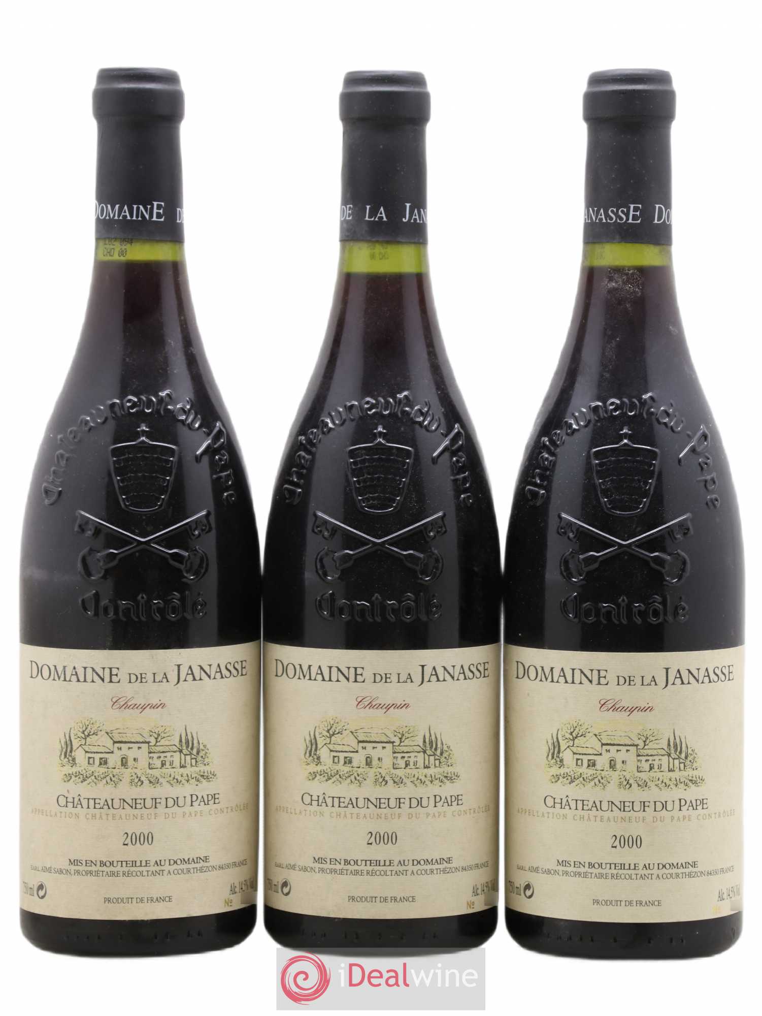 Châteauneuf-du-Pape Cuvée Chaupin La Janasse (Domaine de) 2000 - Lot de 3 bouteilles - 0